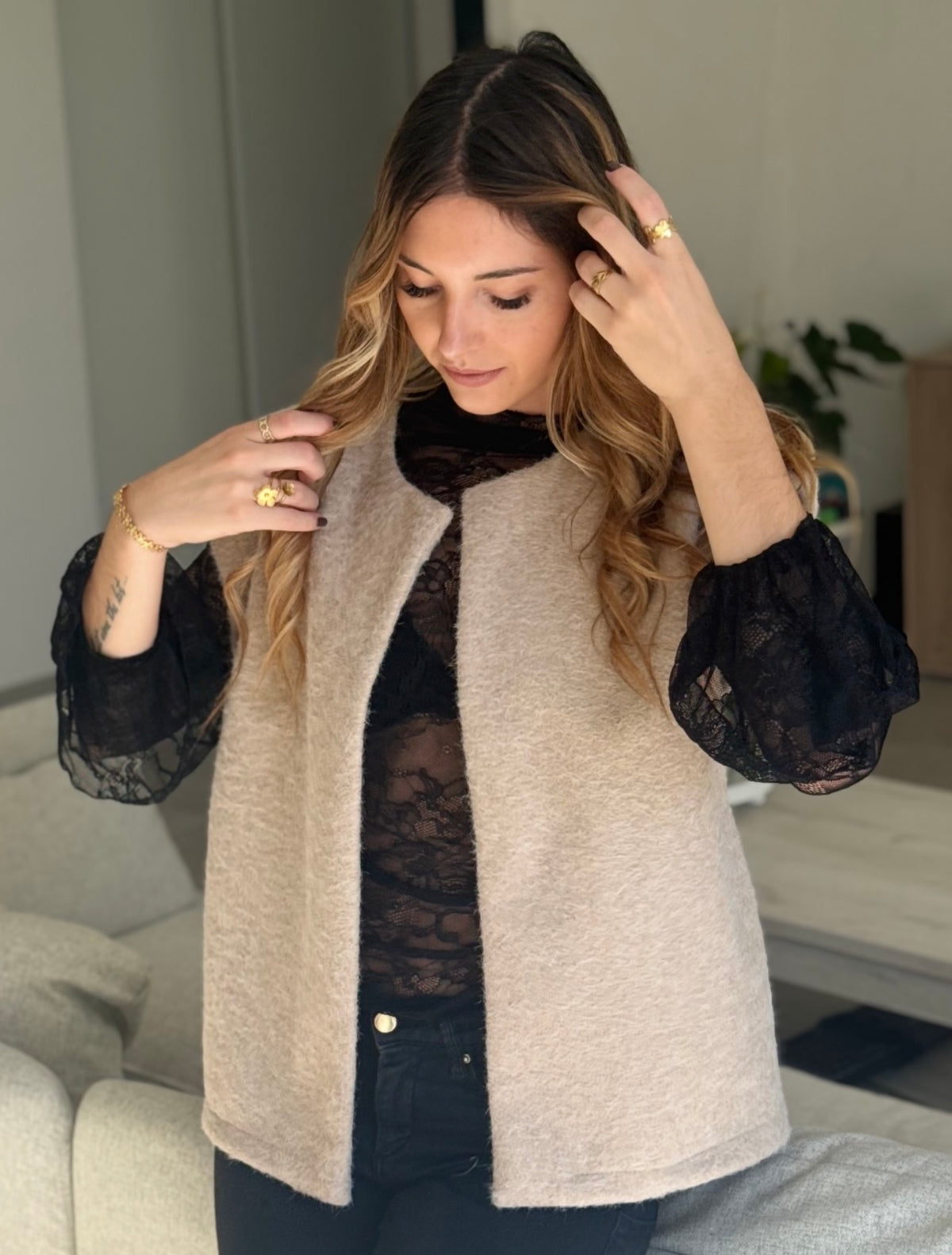 🤍 Gilet LIV – Beige