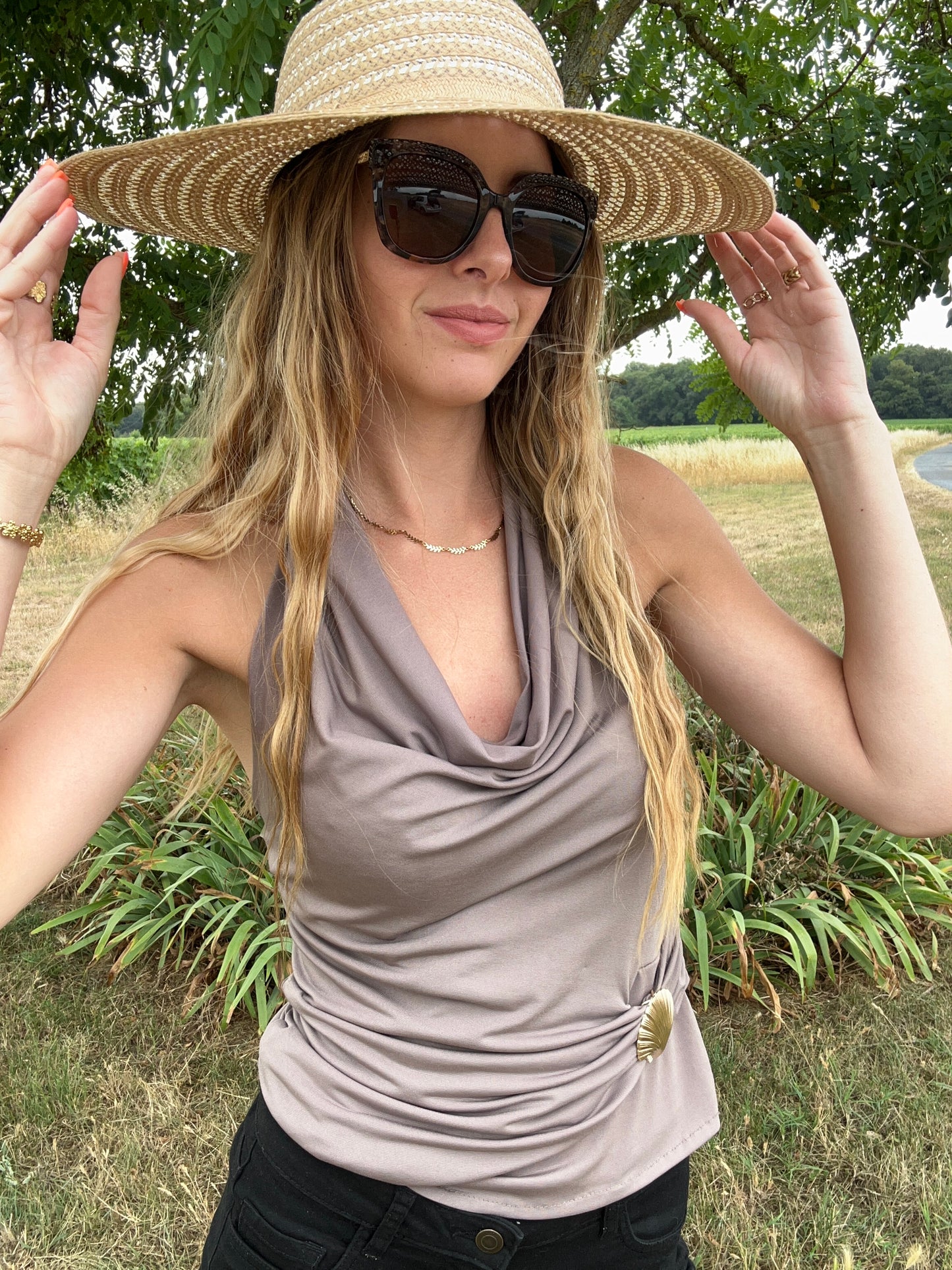 HAUT ROXANNA TAUPE