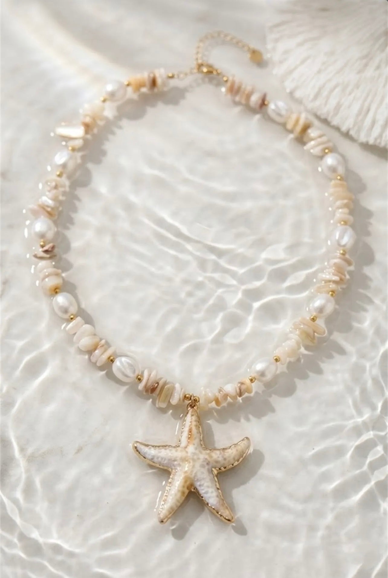 COLLIER PERLES ETOILE DE MER