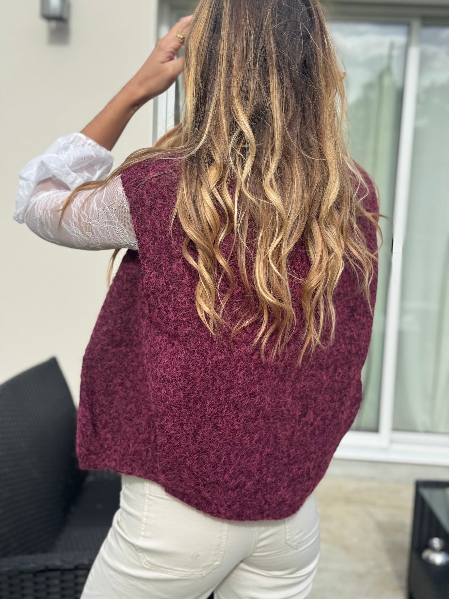 VESTE TINA BORDEAUX