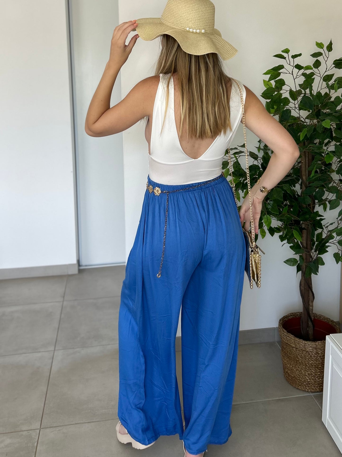 PANTALON AVA BLEU ROI