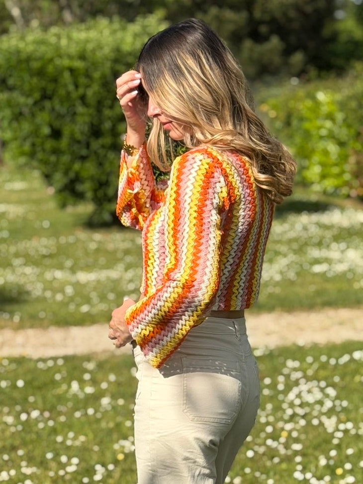 HAUT CROCHET ORANGE