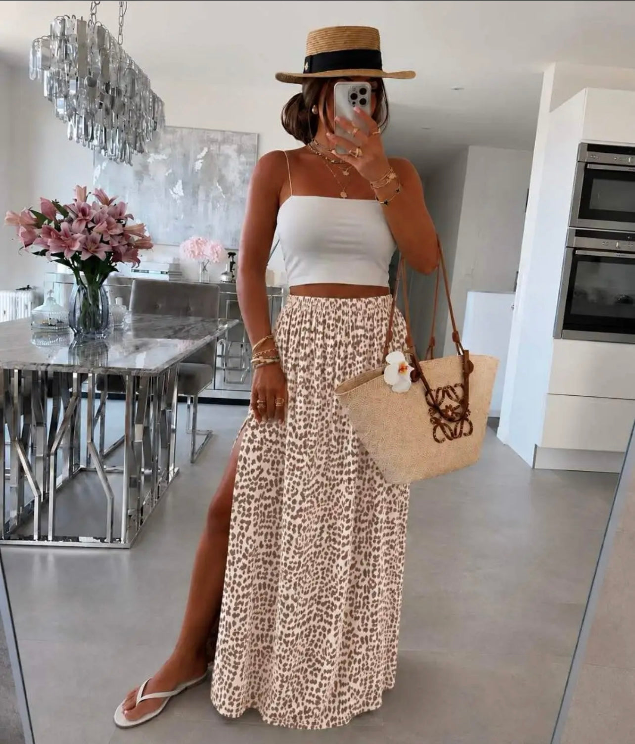 JUPE LEOPARD BEIGE (PRECOMMANDE)