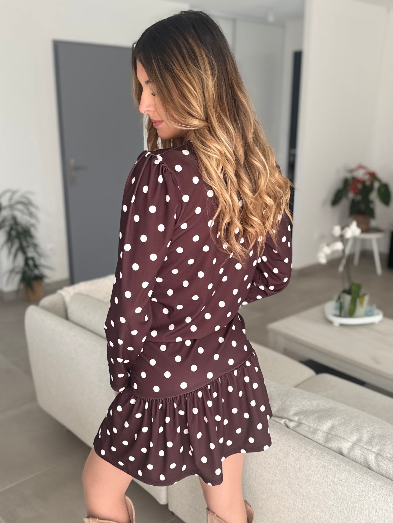 ROBE LILA MARRON