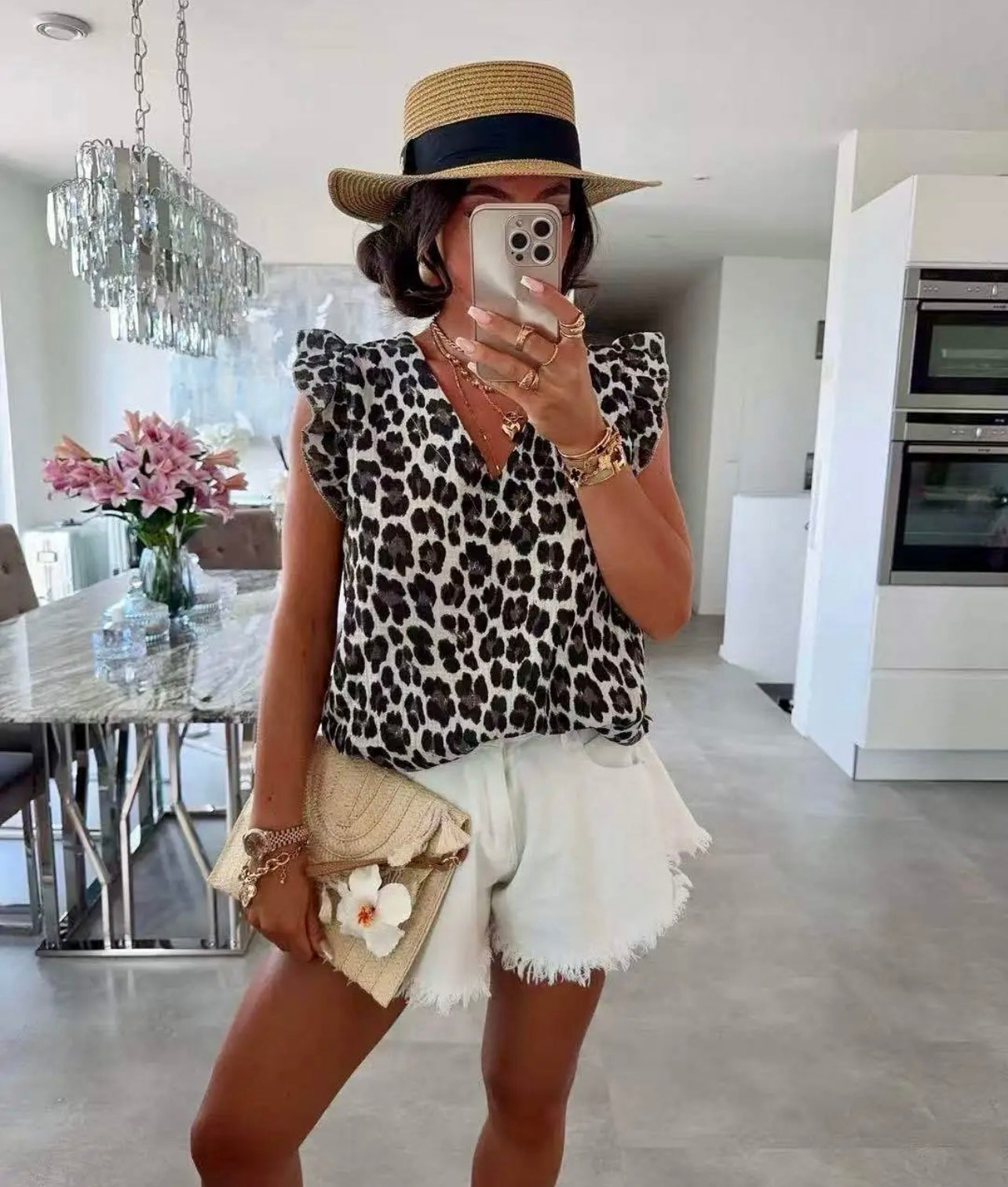 TOP GAZ DE COTON LEOPARD (PRECOMMANDE)