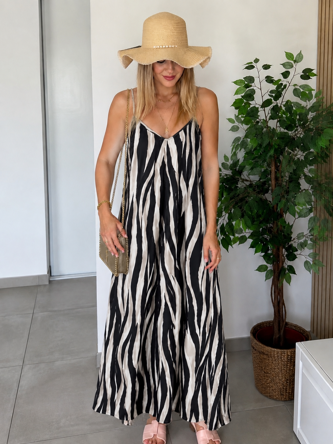 COMBINAISON ZEBRE NOIR