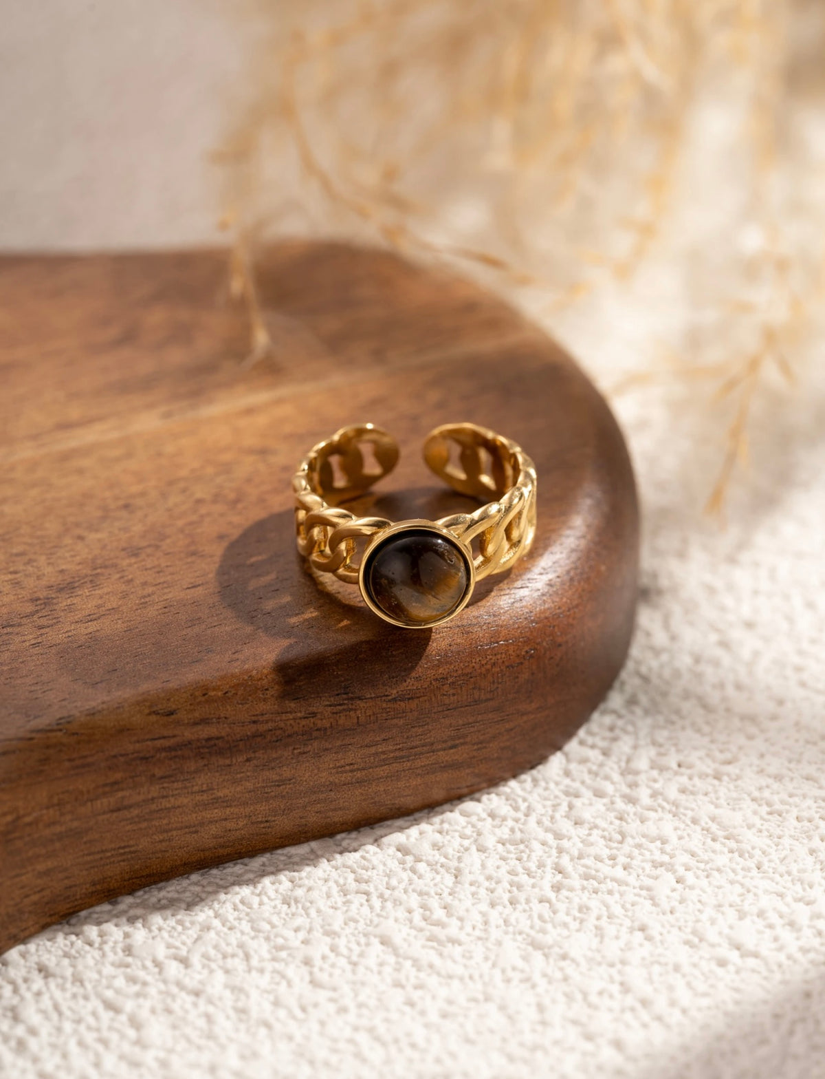 🤎 Bague Pierre Marron