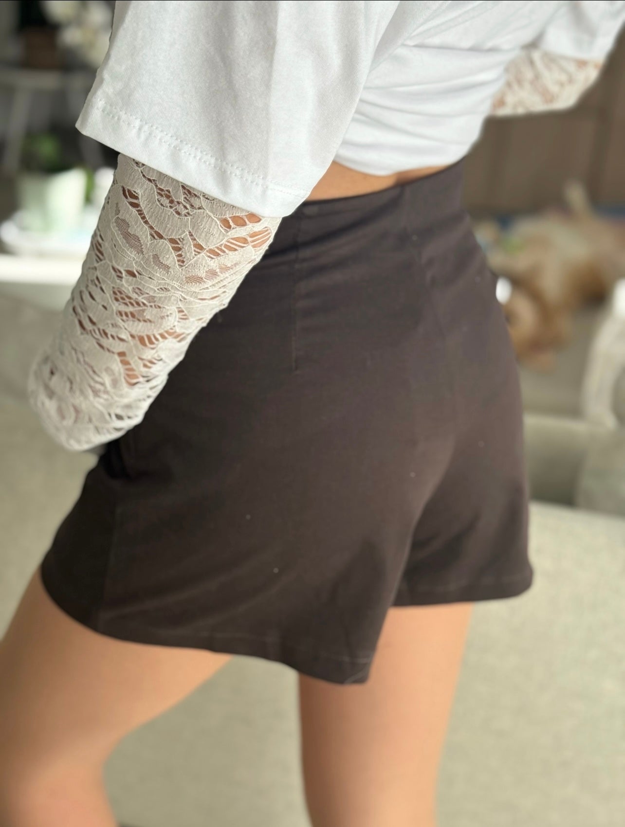 JUPE SHORT APOLLINE CHOCOLAT