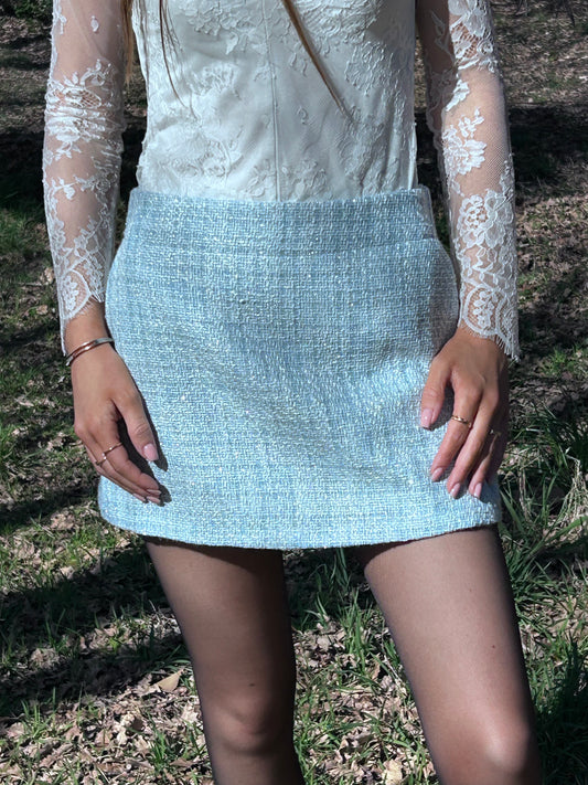 JUPE SHORT ARIA BLEU