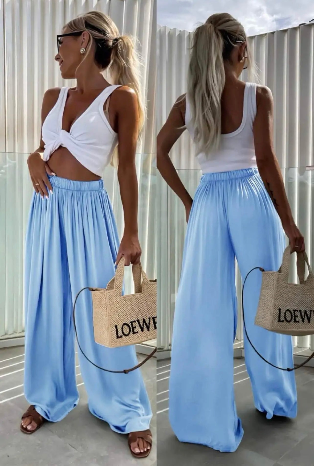 PANTALON AVA BLEU CIEL (PRECOMMANDE)