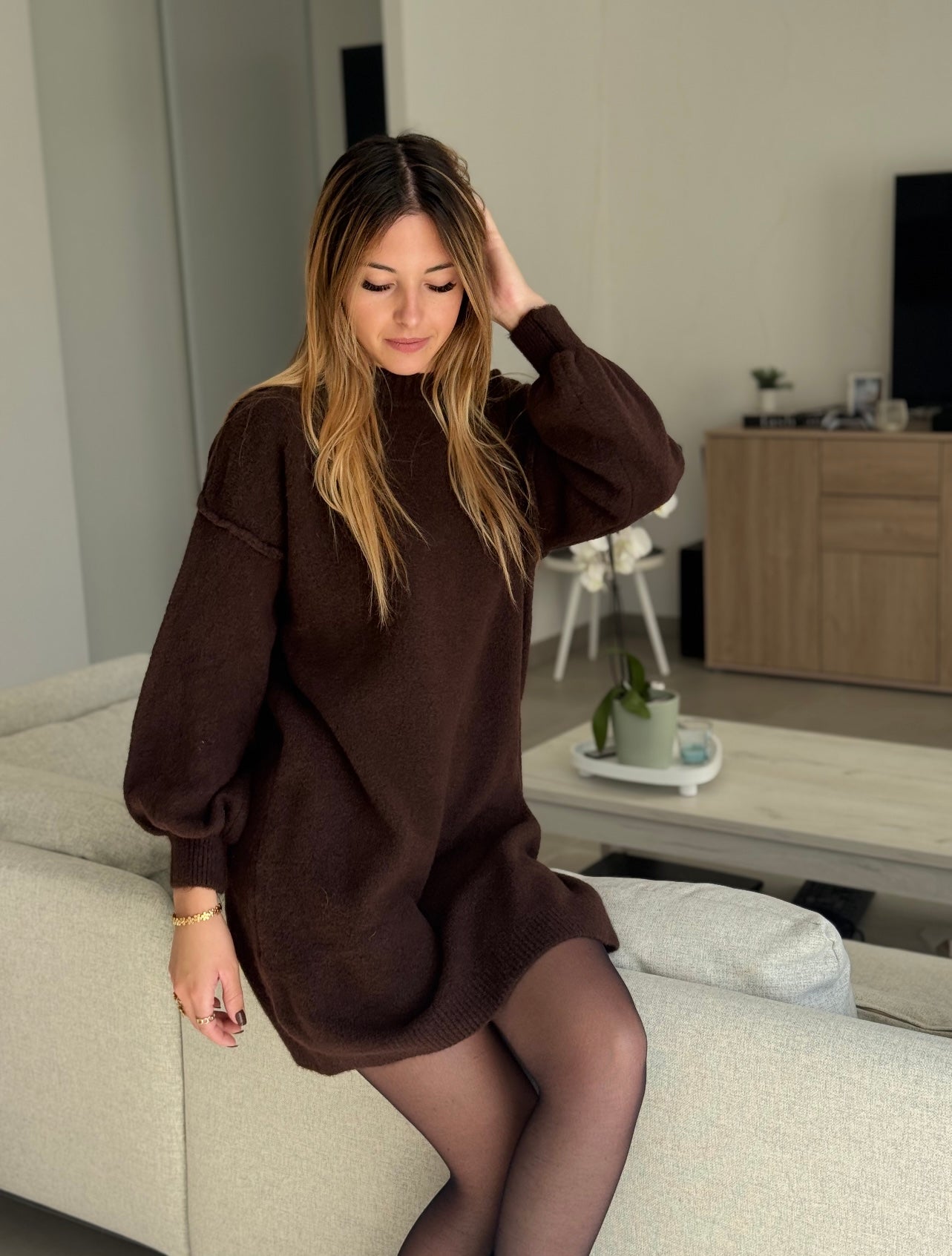 ROBE PULL ALEXA CHOCOLAT