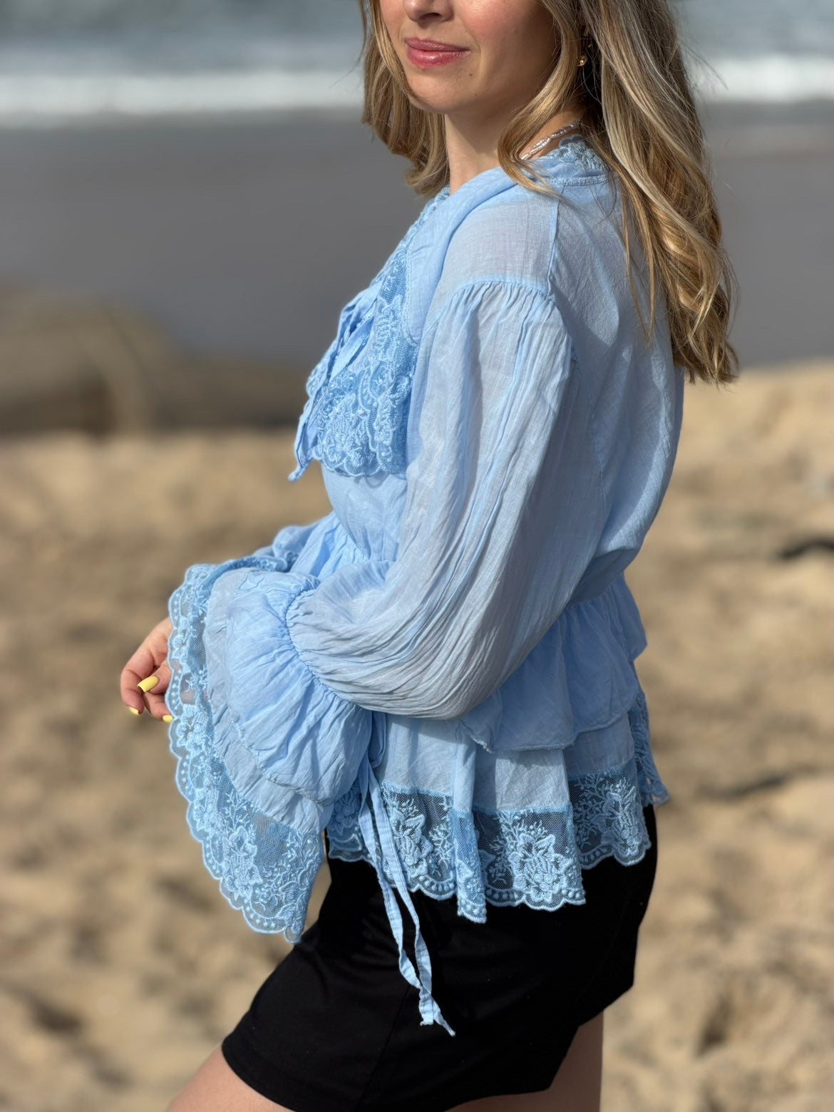 BLOUSE AMBER BLEU
