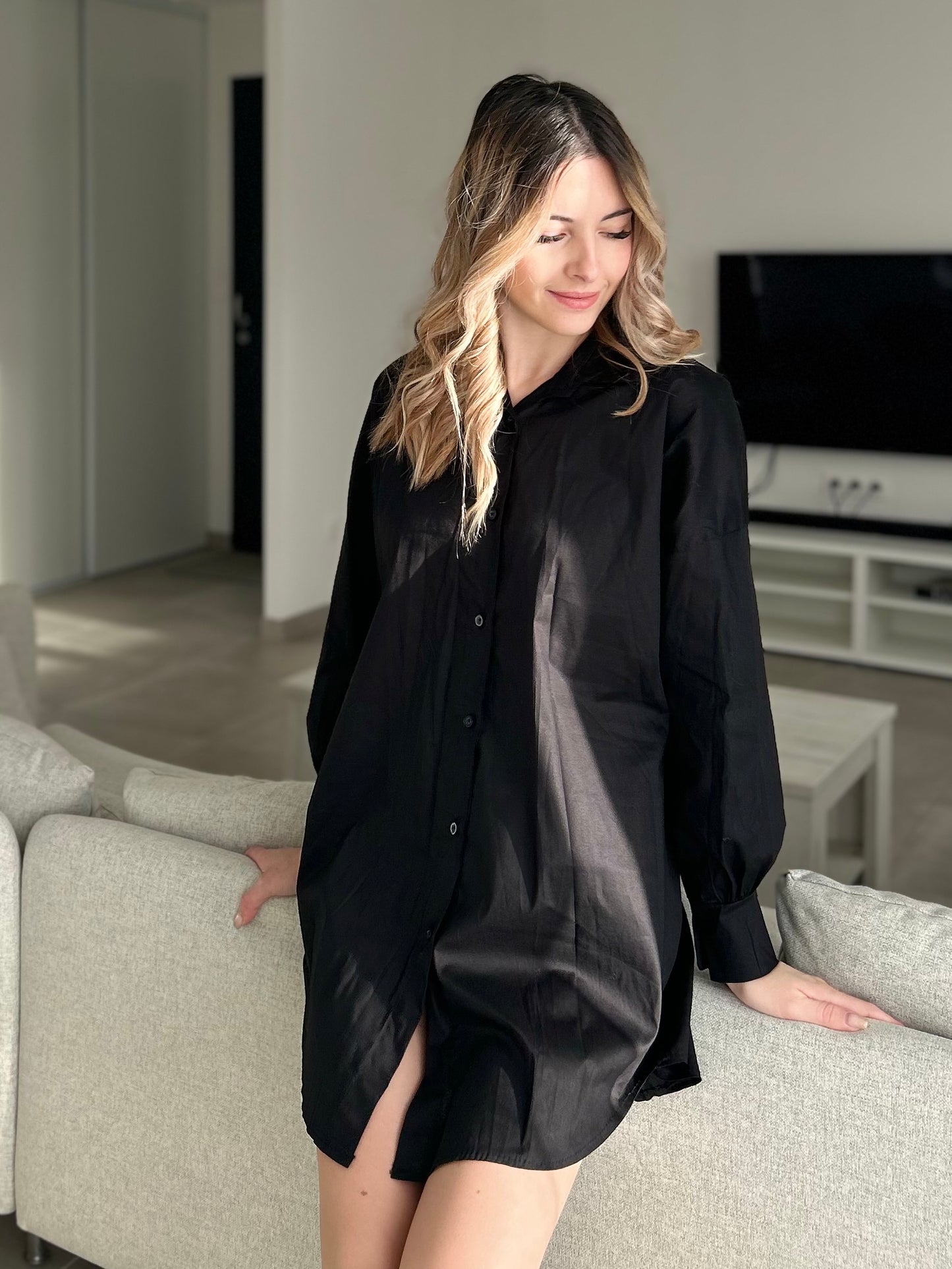ROBE CHEMISE NOIR