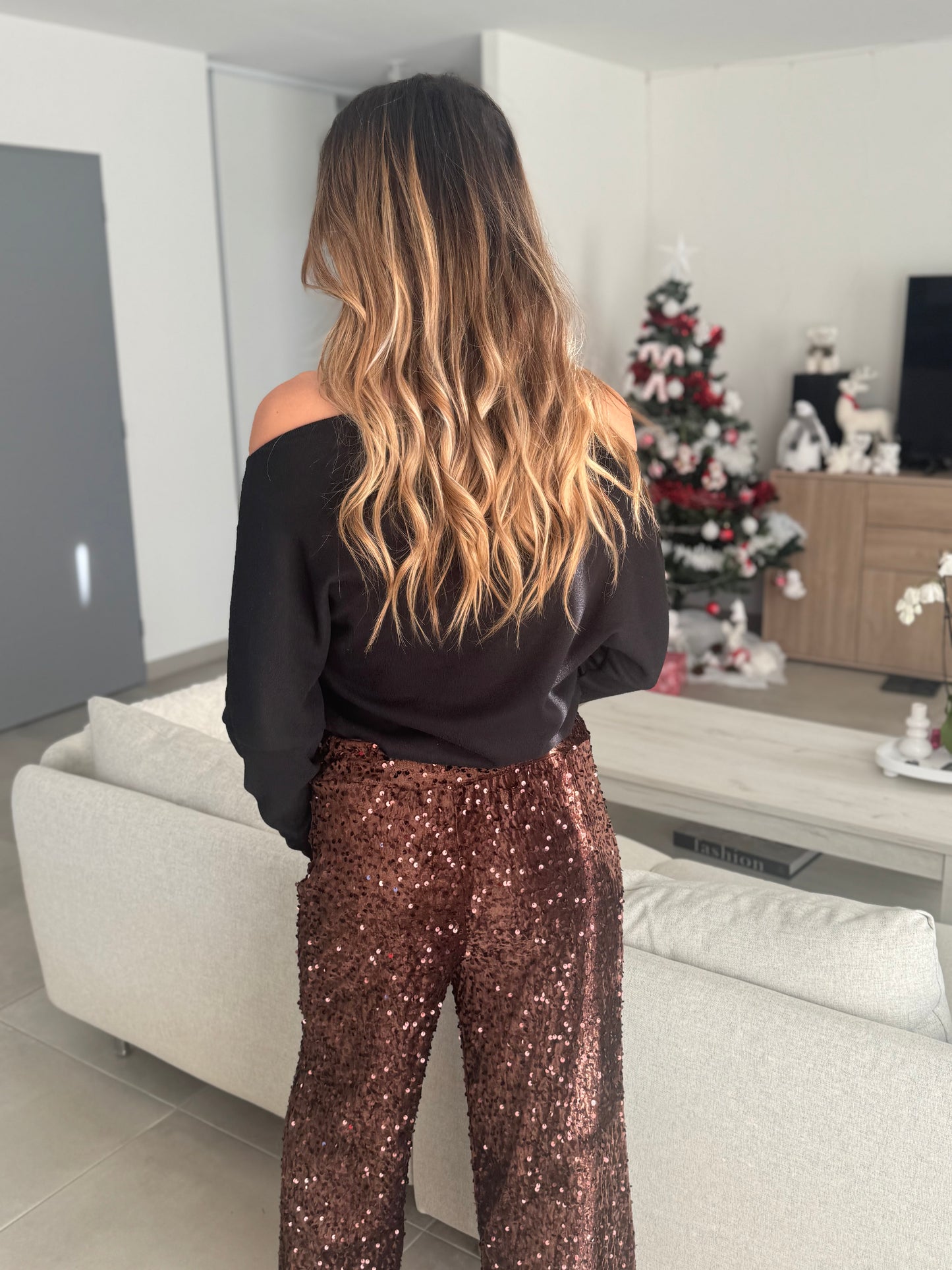 PANTALON NINA MARRON