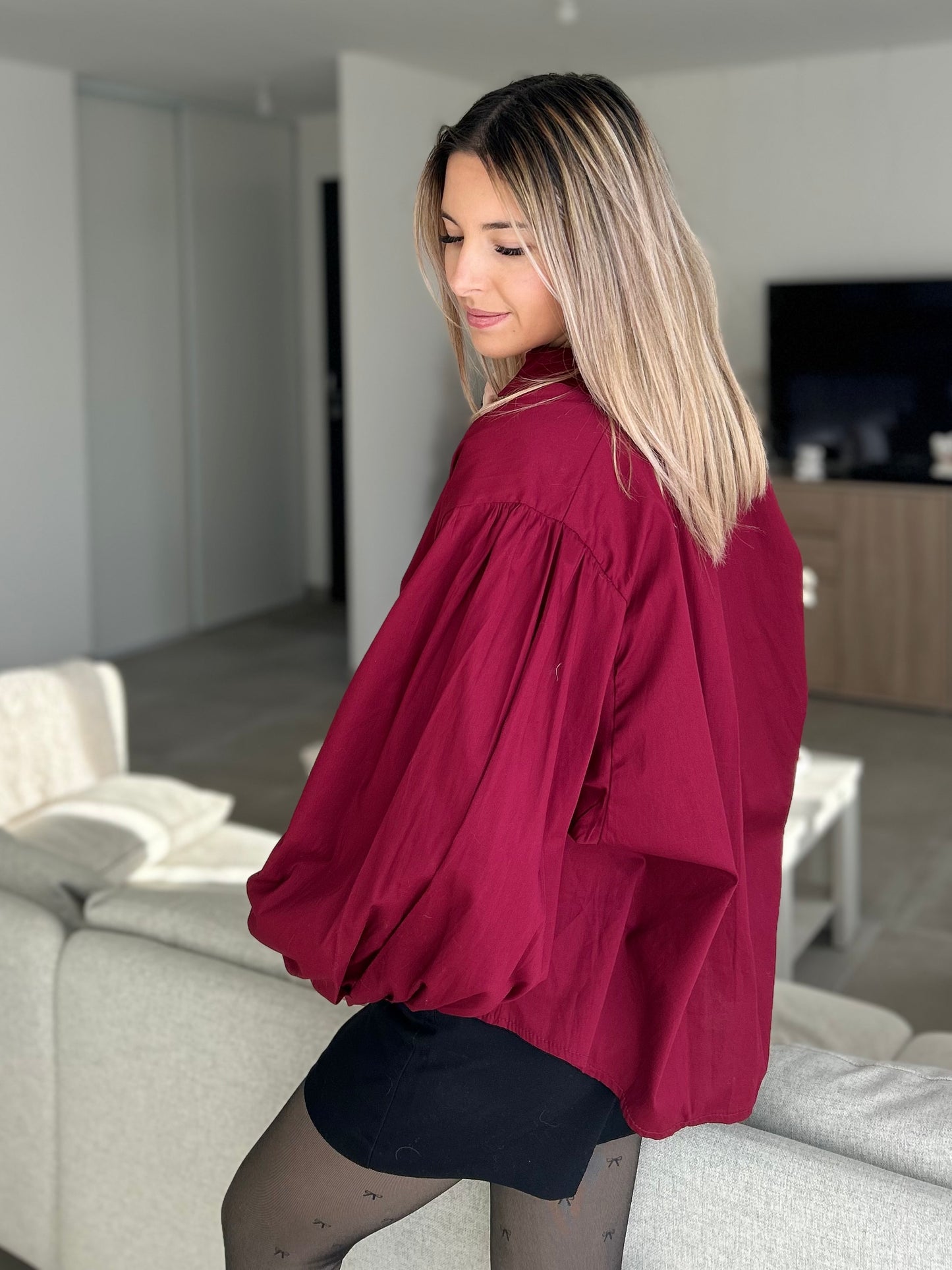 CHEMISE INAYA BORDEAUX