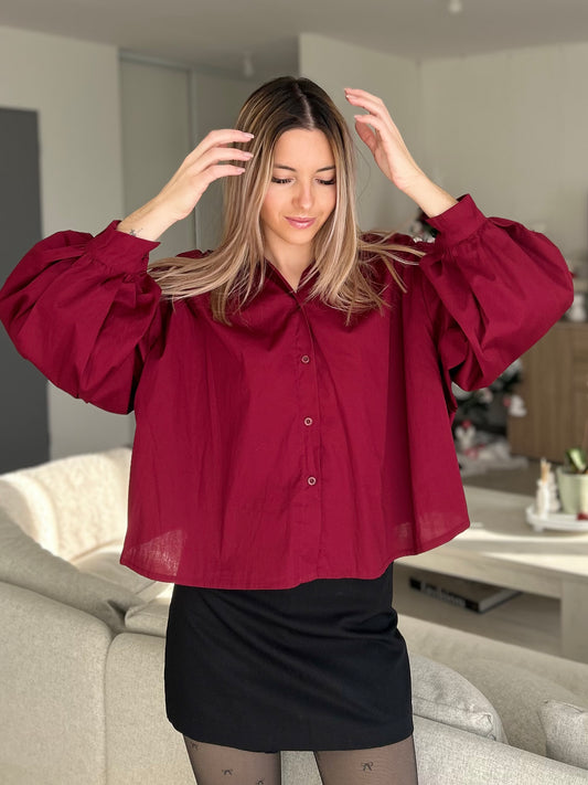 CHEMISE INAYA BORDEAUX