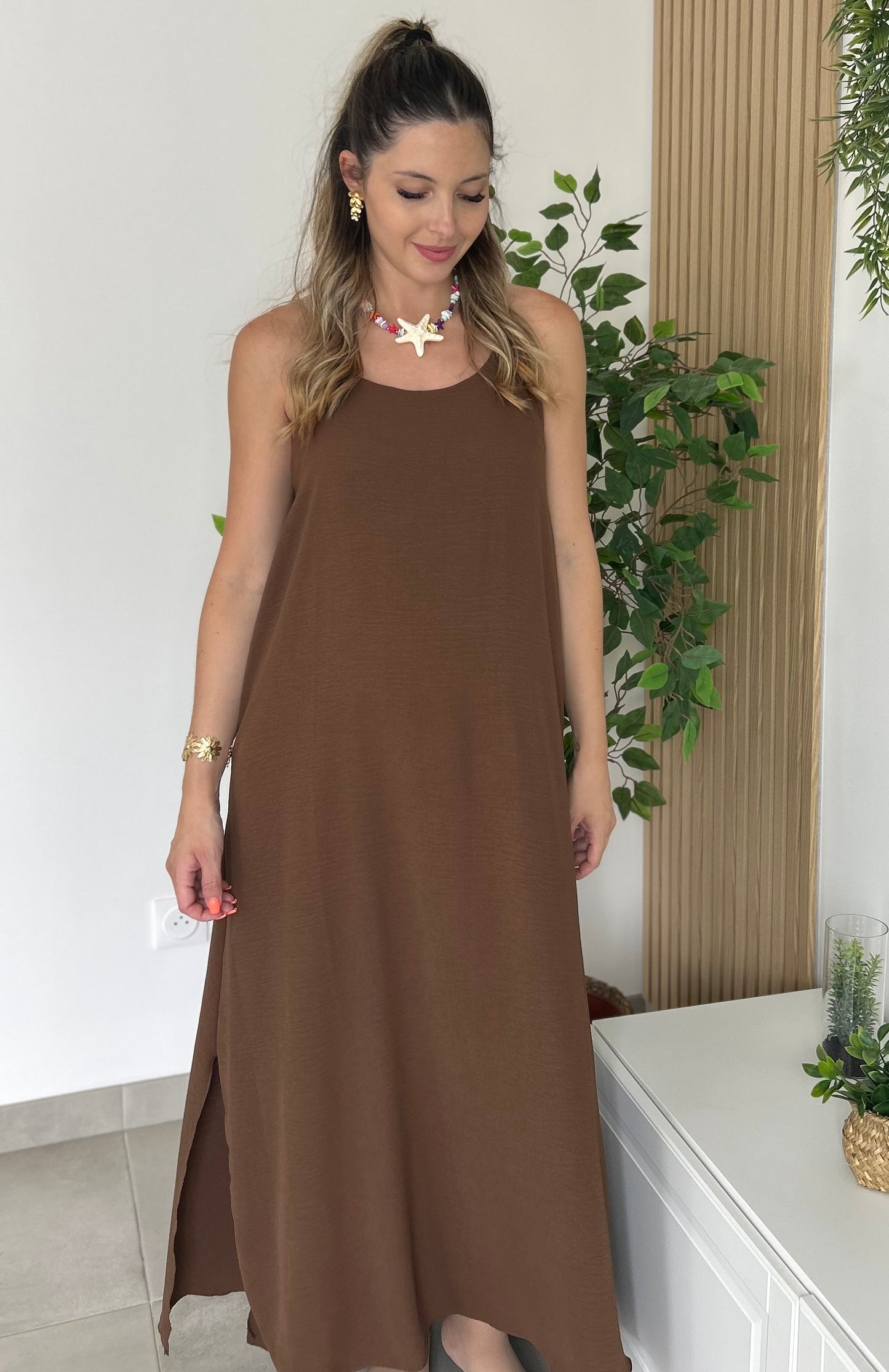 ROBE LEYA CHOCOLAT