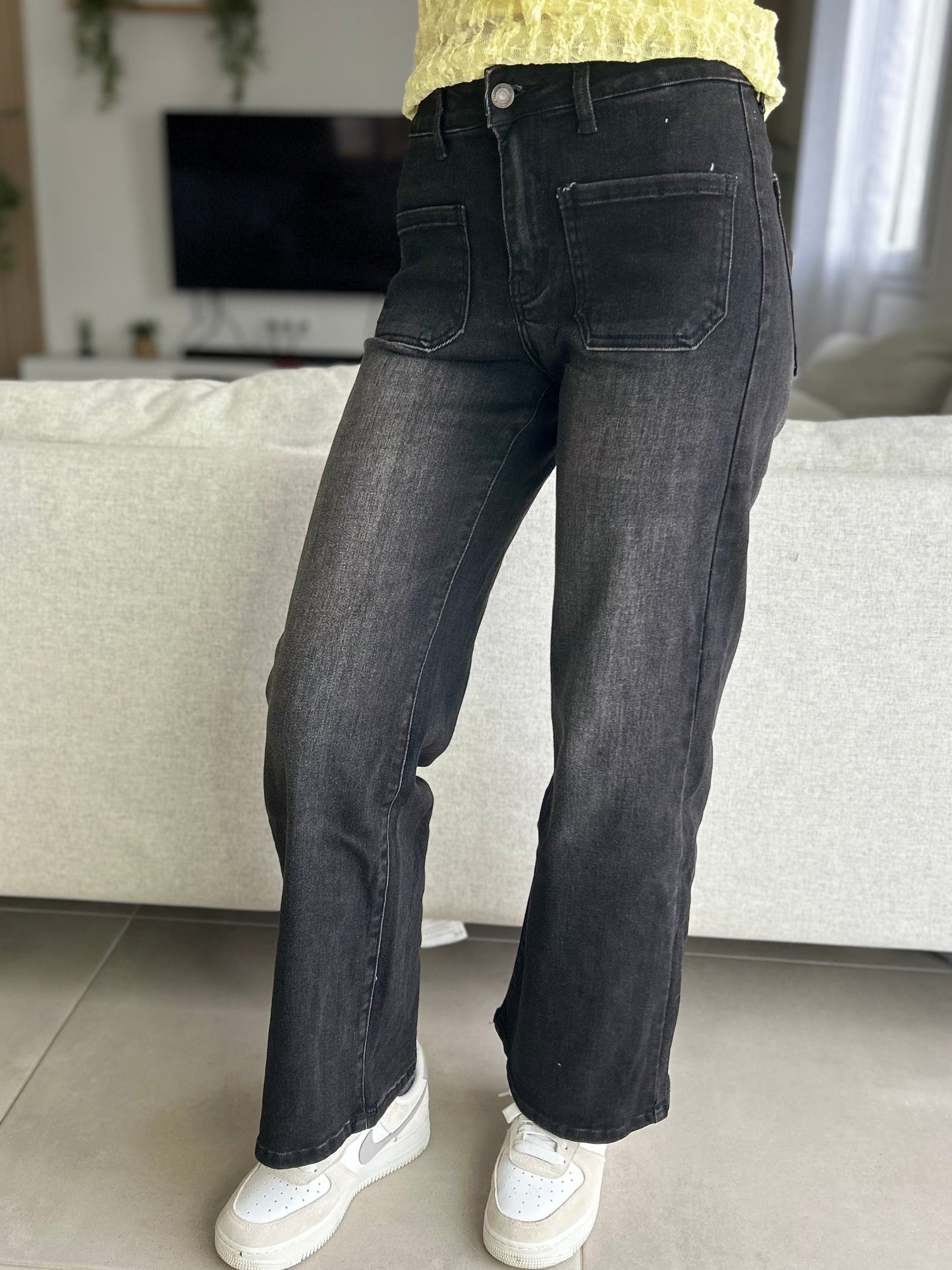 JEAN VICKY GRIS FONCÉ