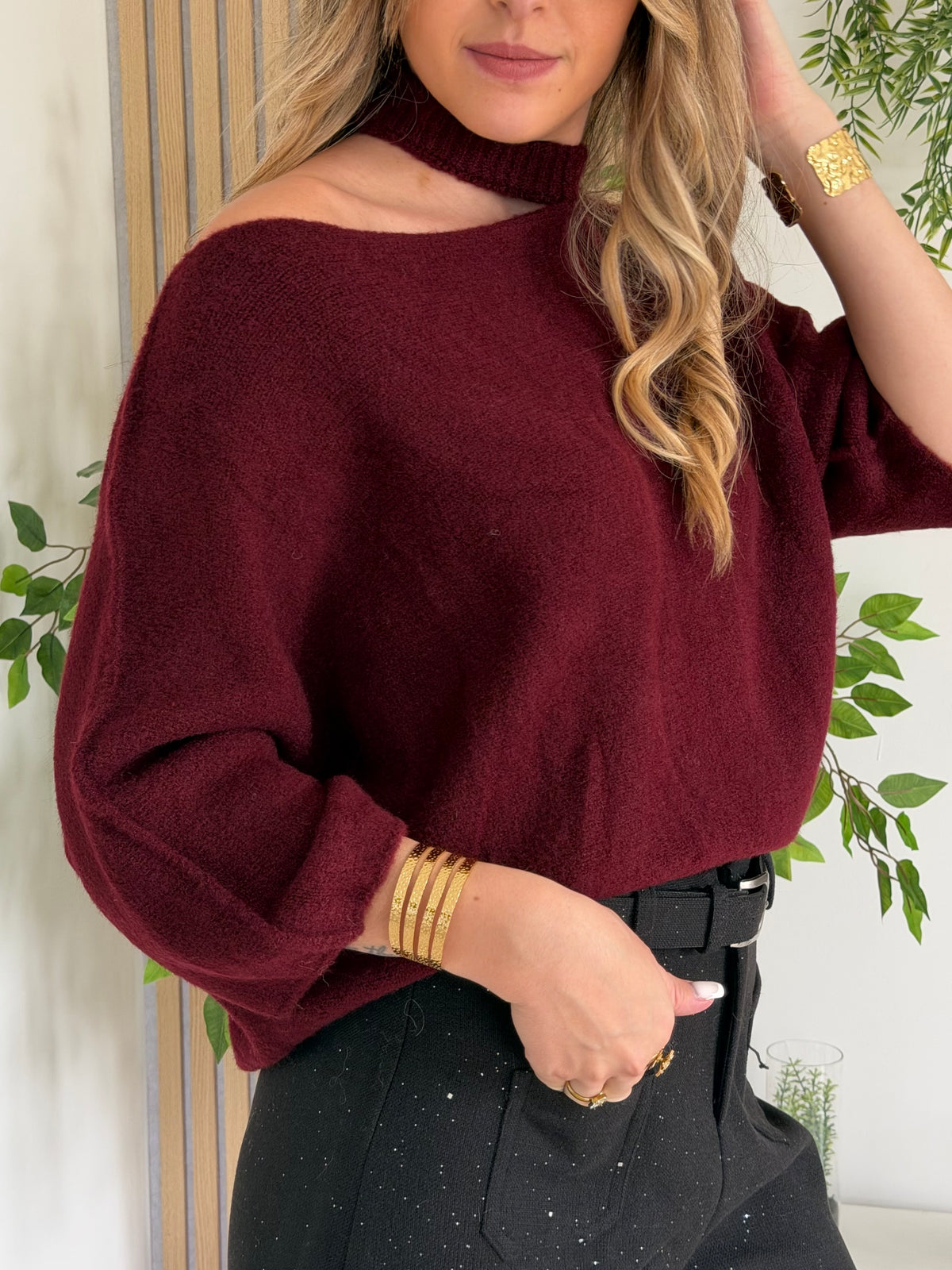 🍷 Pull LANA – Bordeaux