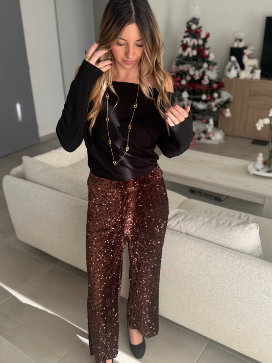 PANTALON NINA MARRON