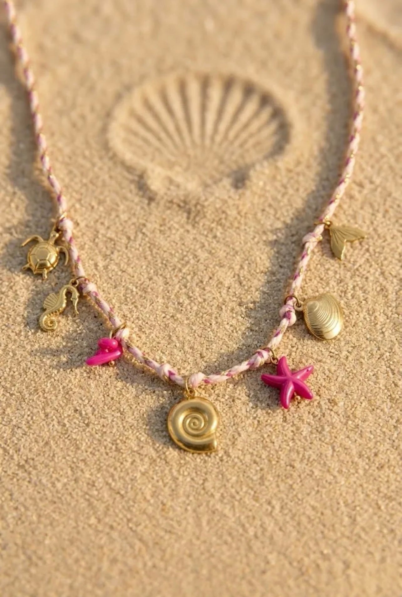 COLLIER BRELOQUE ROSE