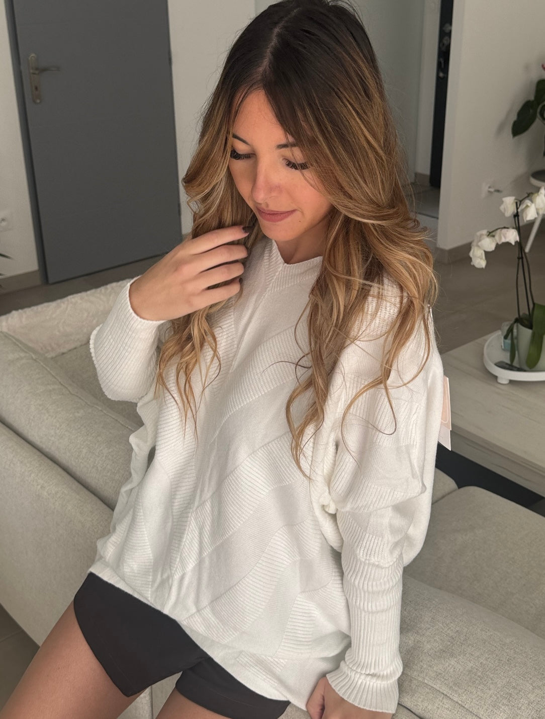 ROBE PULL MAË BLANC