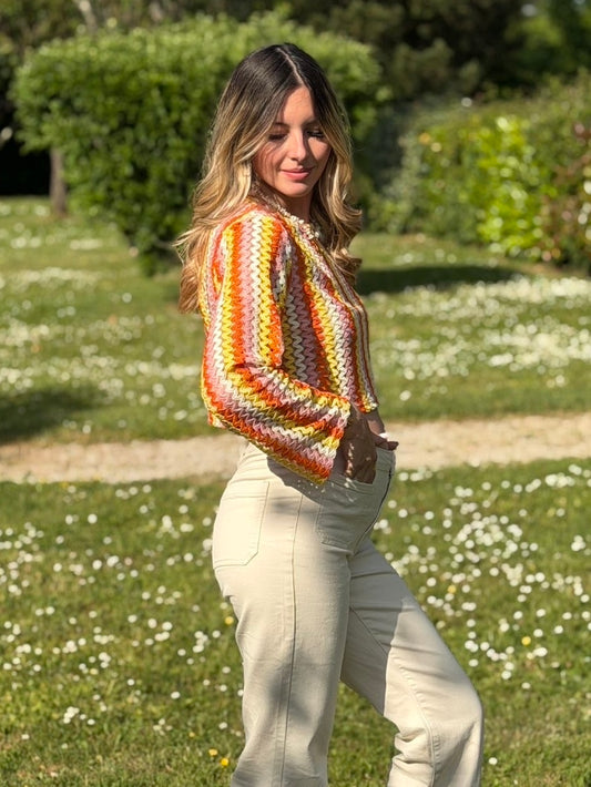 HAUT CROCHET ORANGE