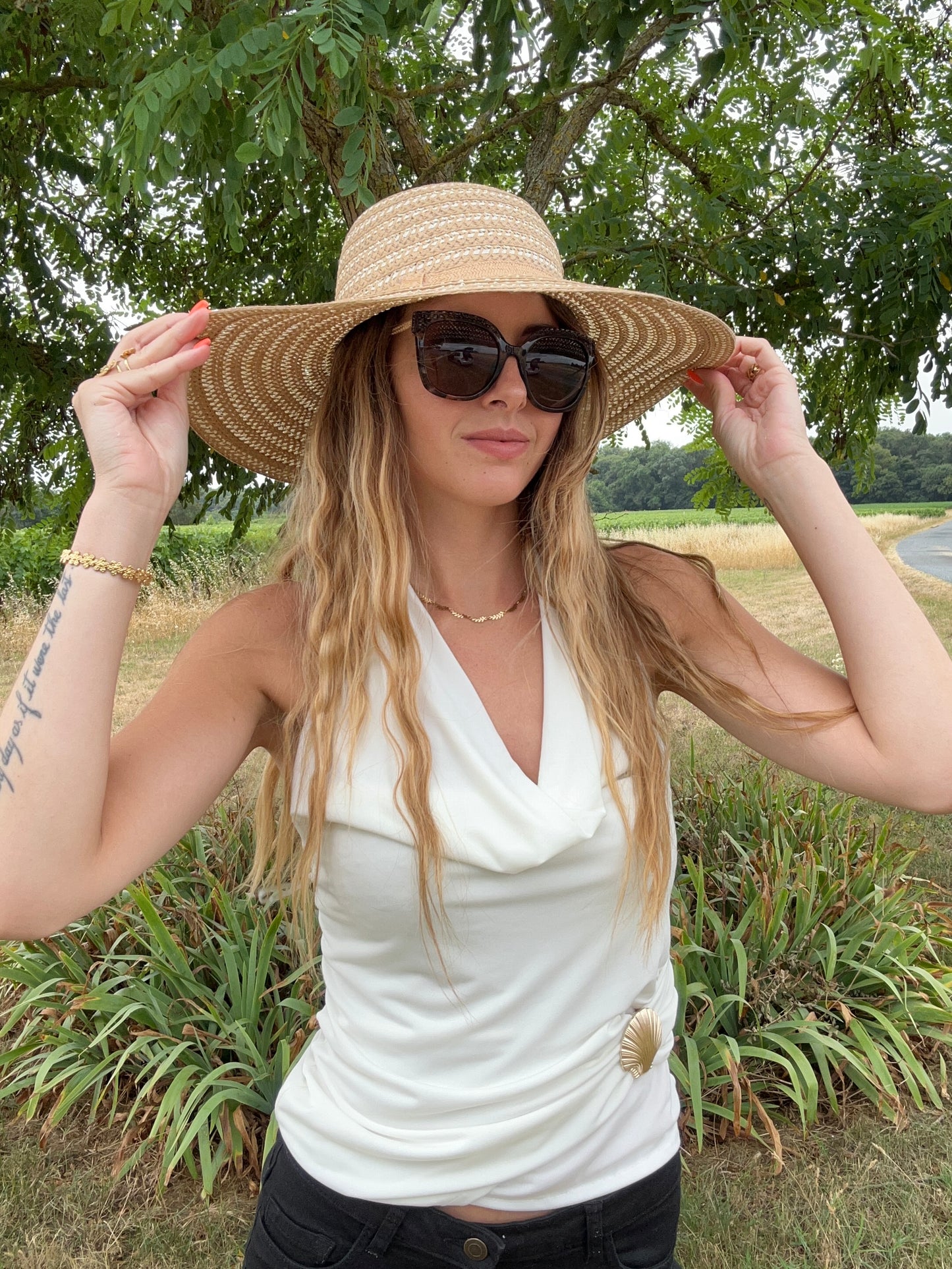 HAUT ROXANNA BLANC