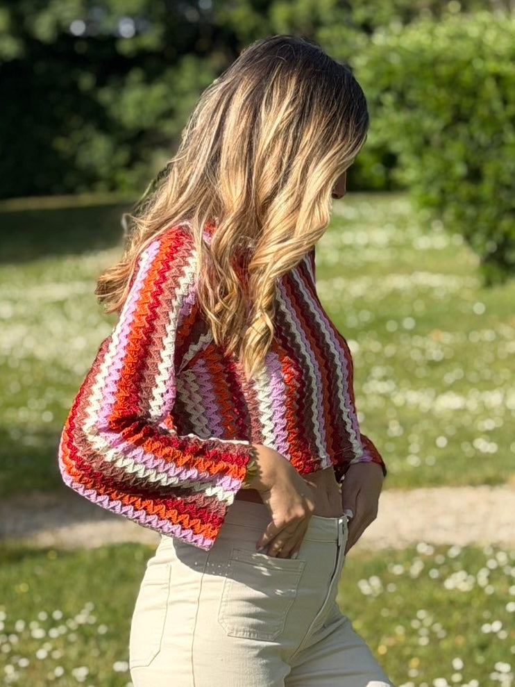 HAUT CROCHET VIOLET