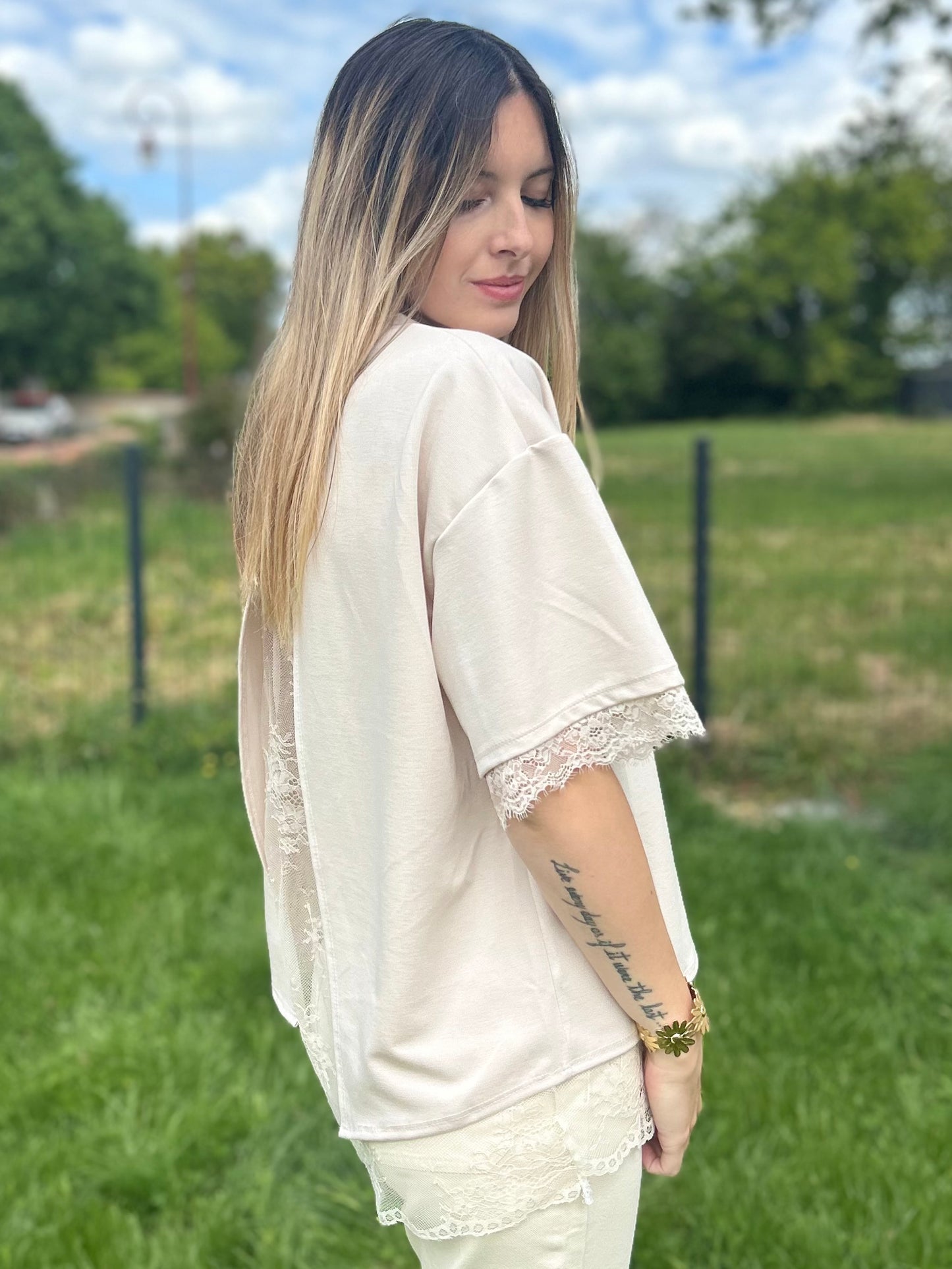 TEE-SHIRT ROSA BEIGE