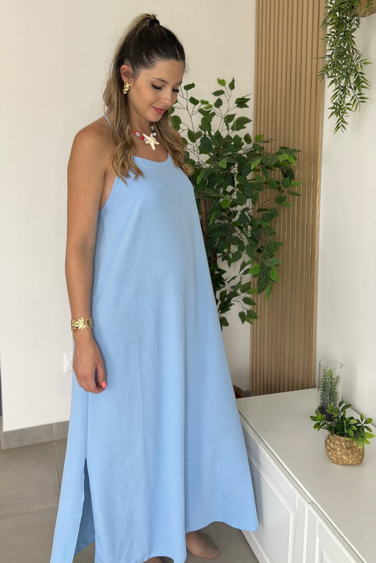 ROBE LEYA BLEU CIEL