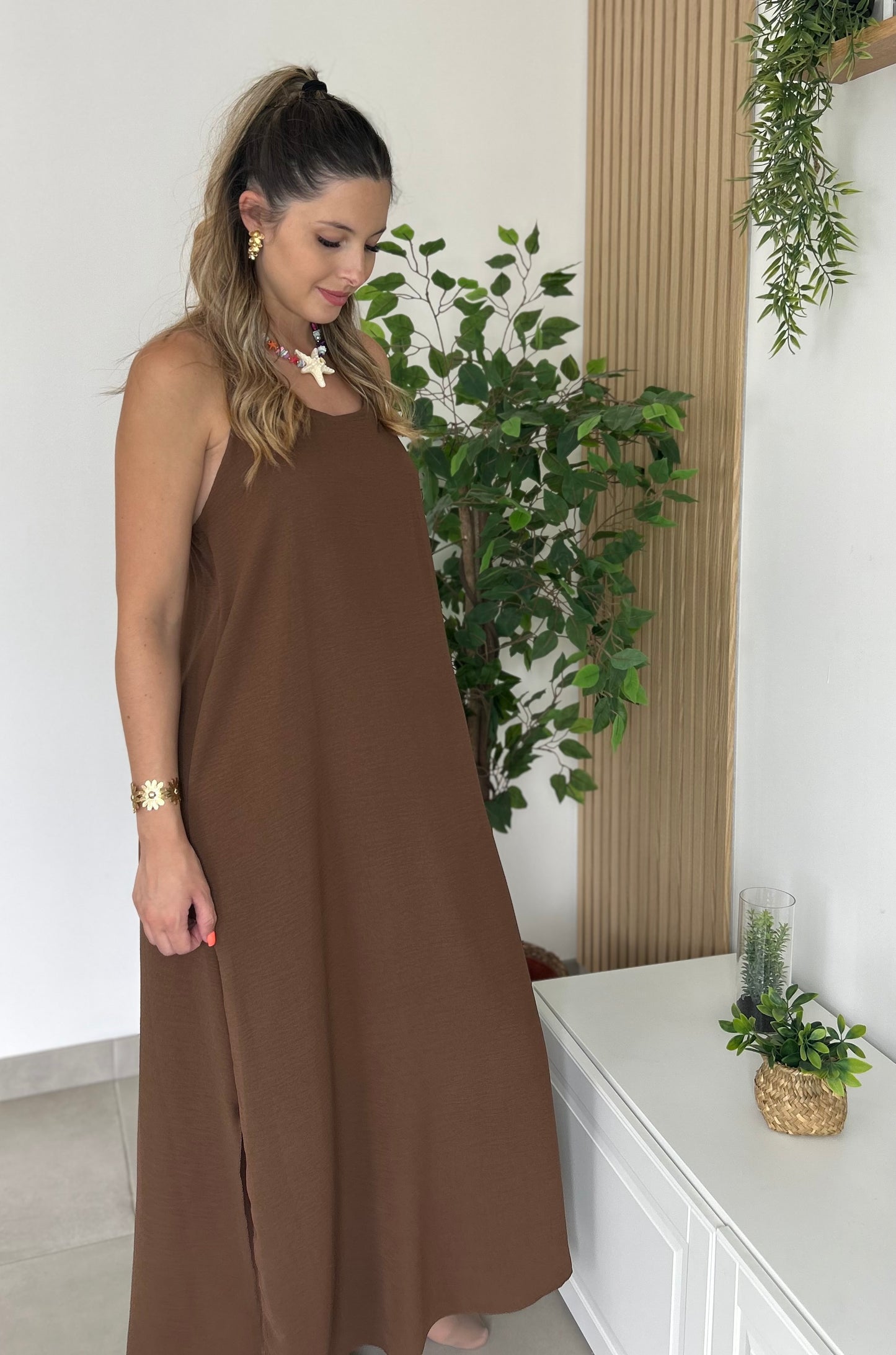 ROBE LEYA CHOCOLAT