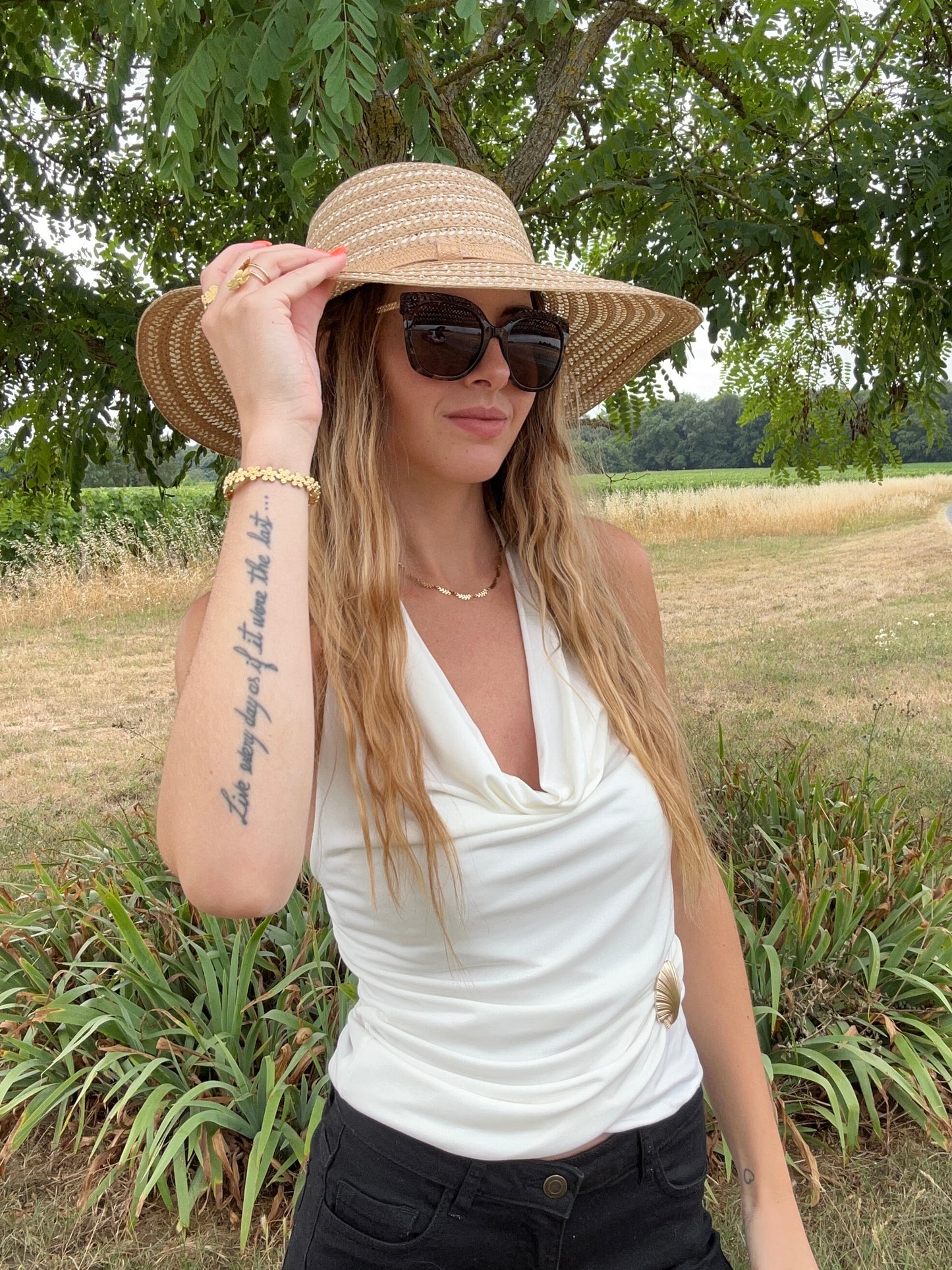 HAUT ROXANNA BLANC