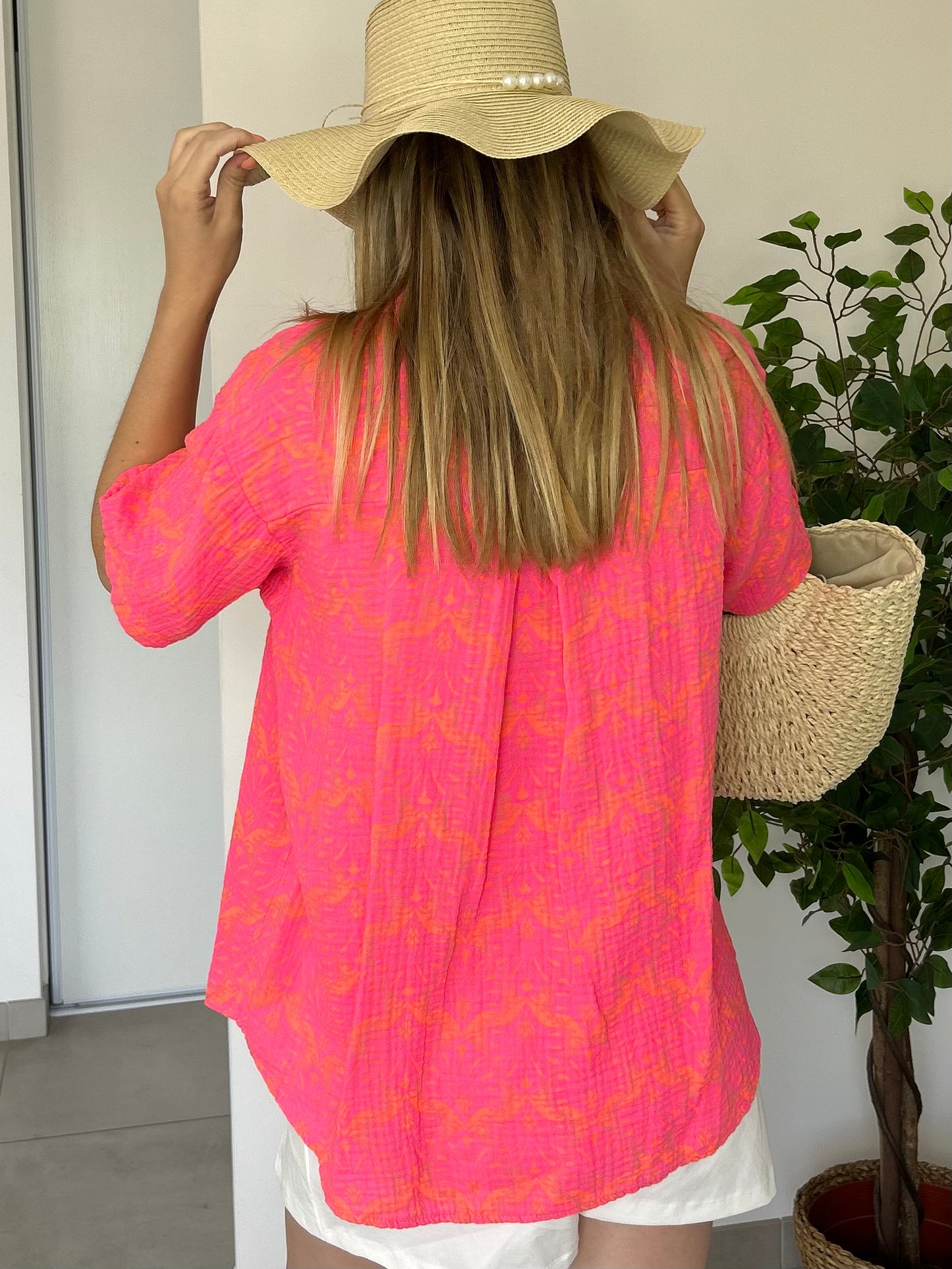 CHEMISE MARYLOU ROSE FLUO