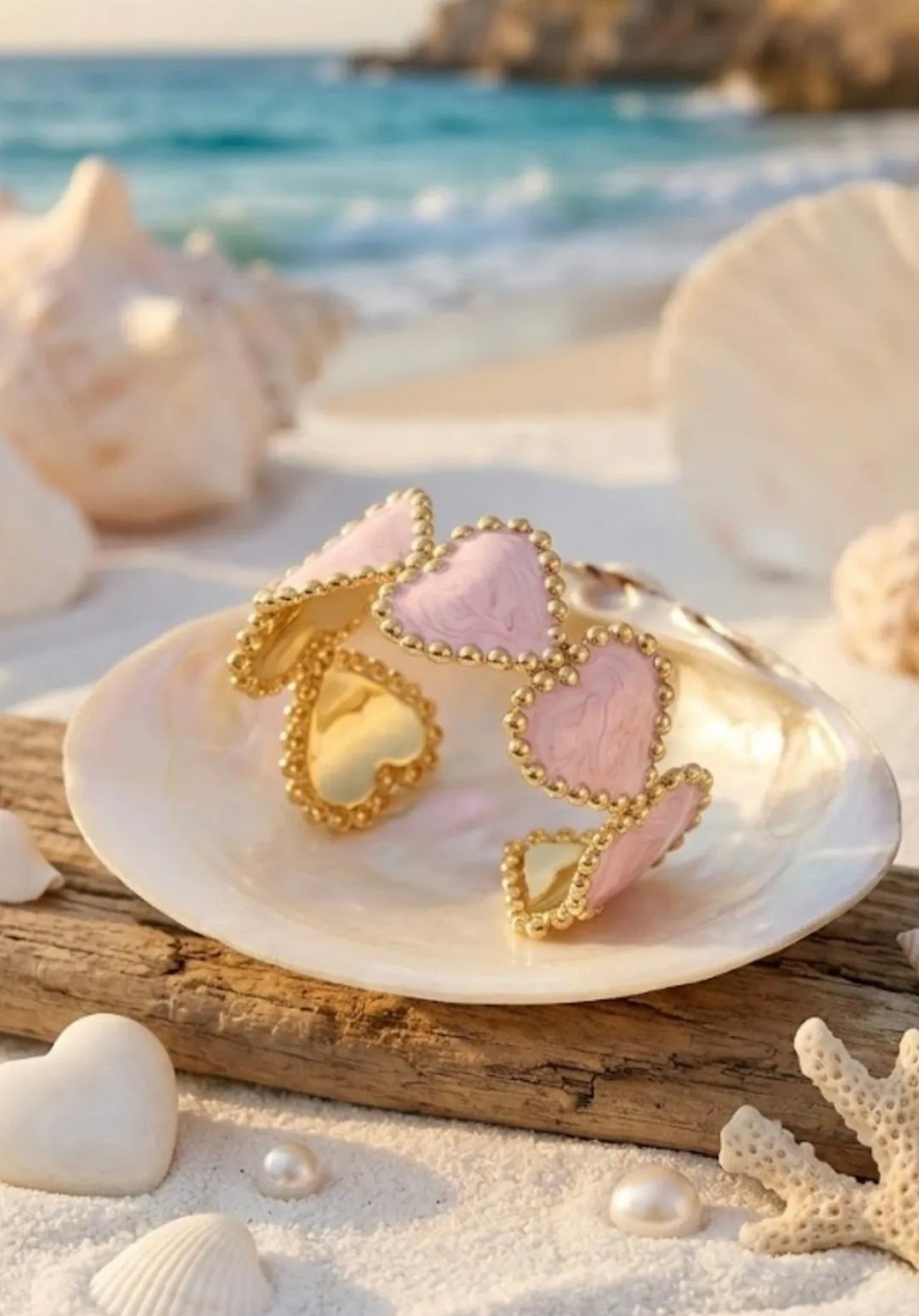 BRACELET COEUR ROSE