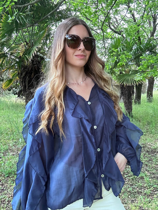 BLOUSE INNA BLEU MARINE