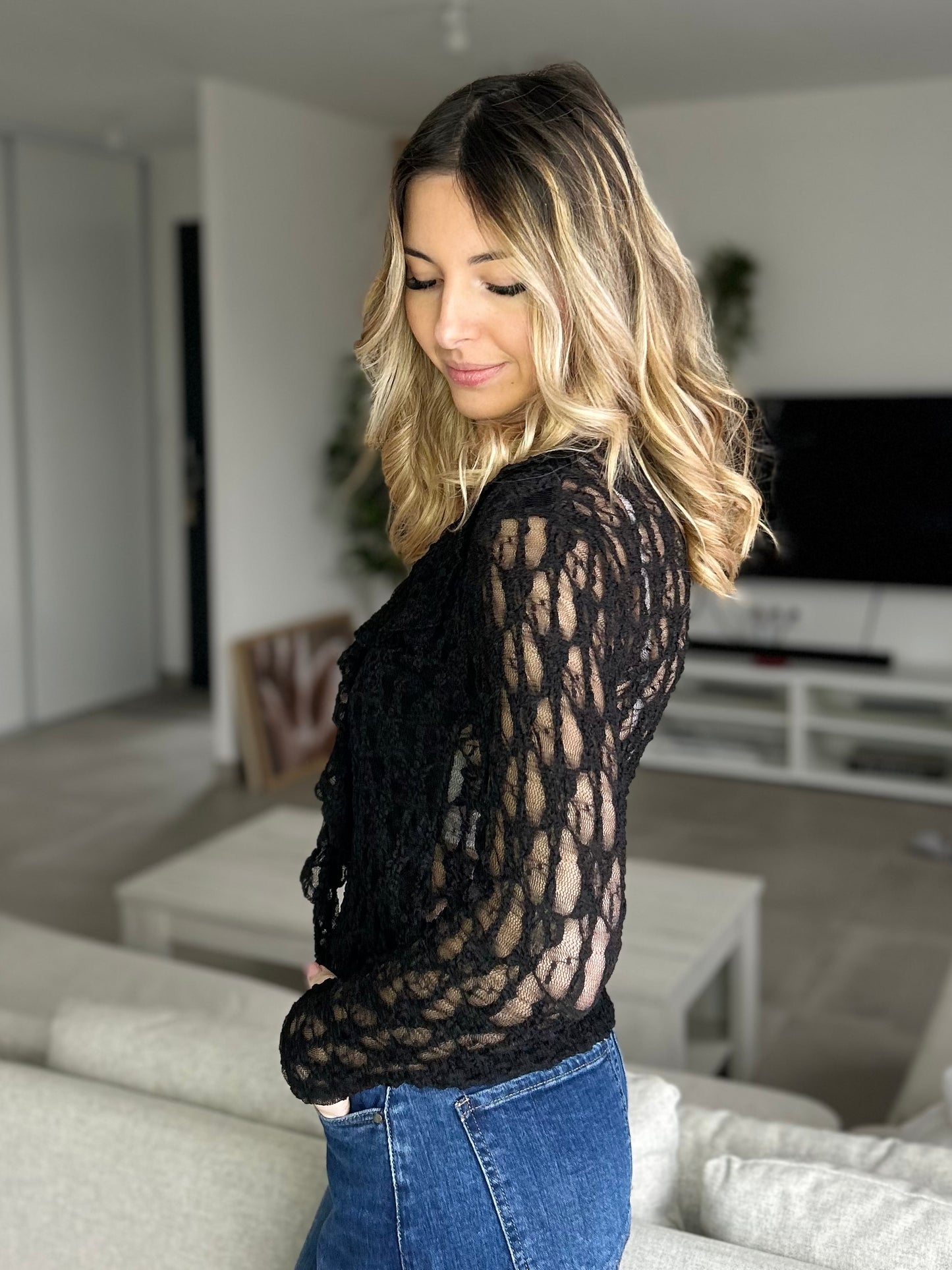 TOP DENTELLE NOIR