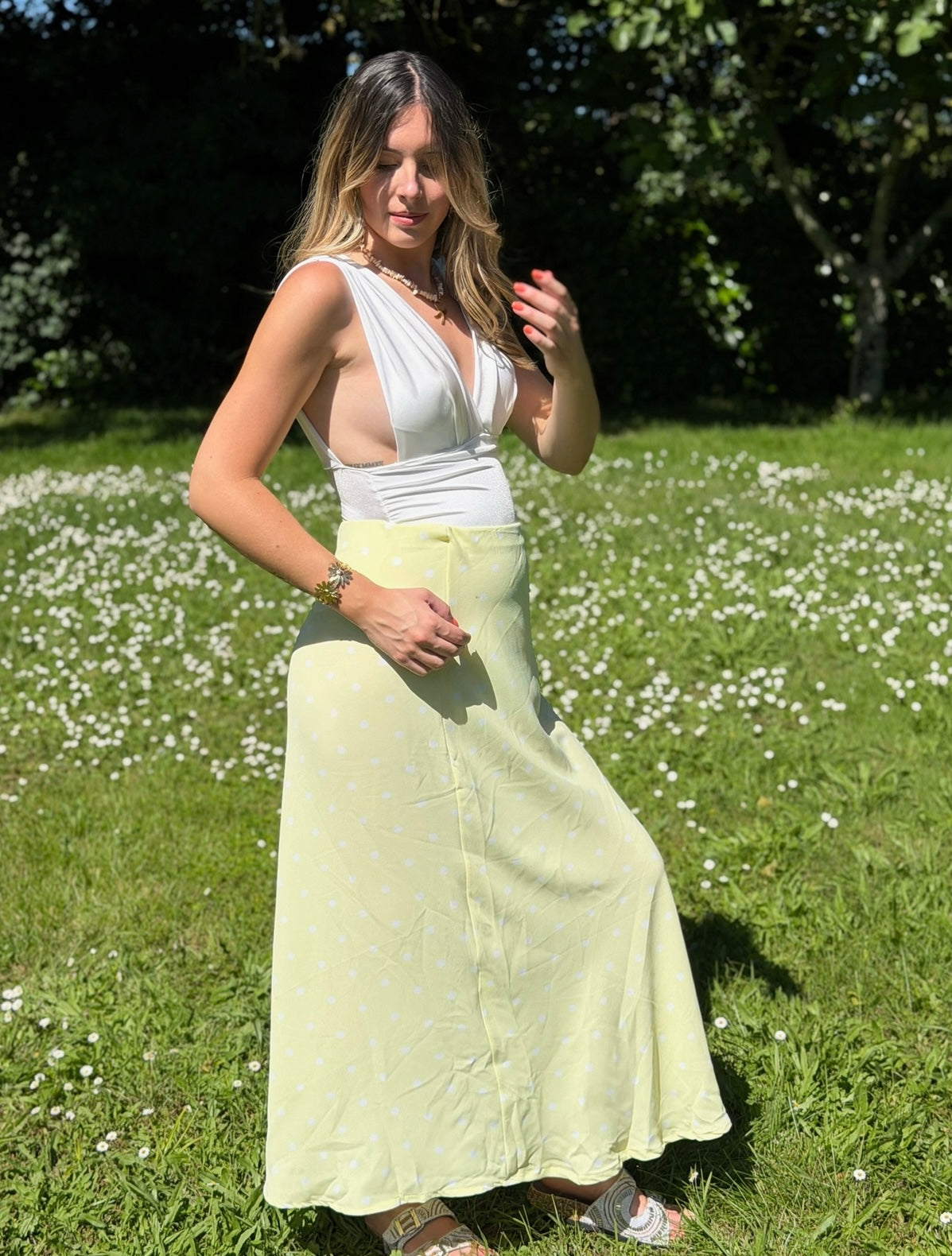 JUPE POIS JAUNE