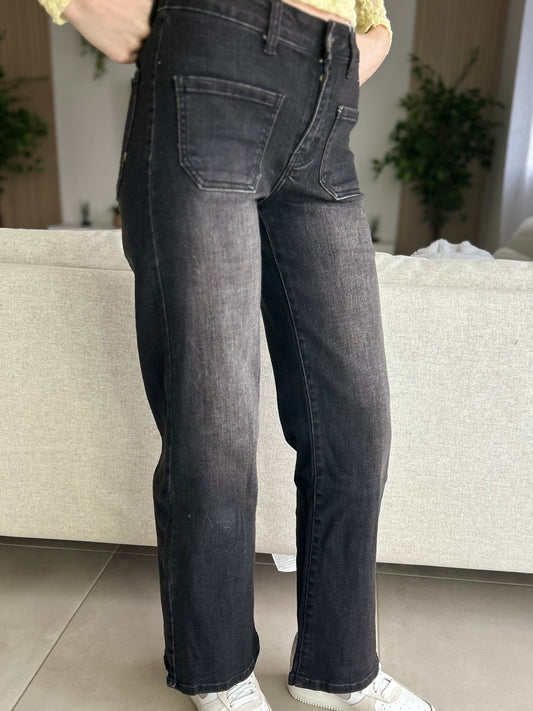 JEAN VICKY GRIS FONCÉ