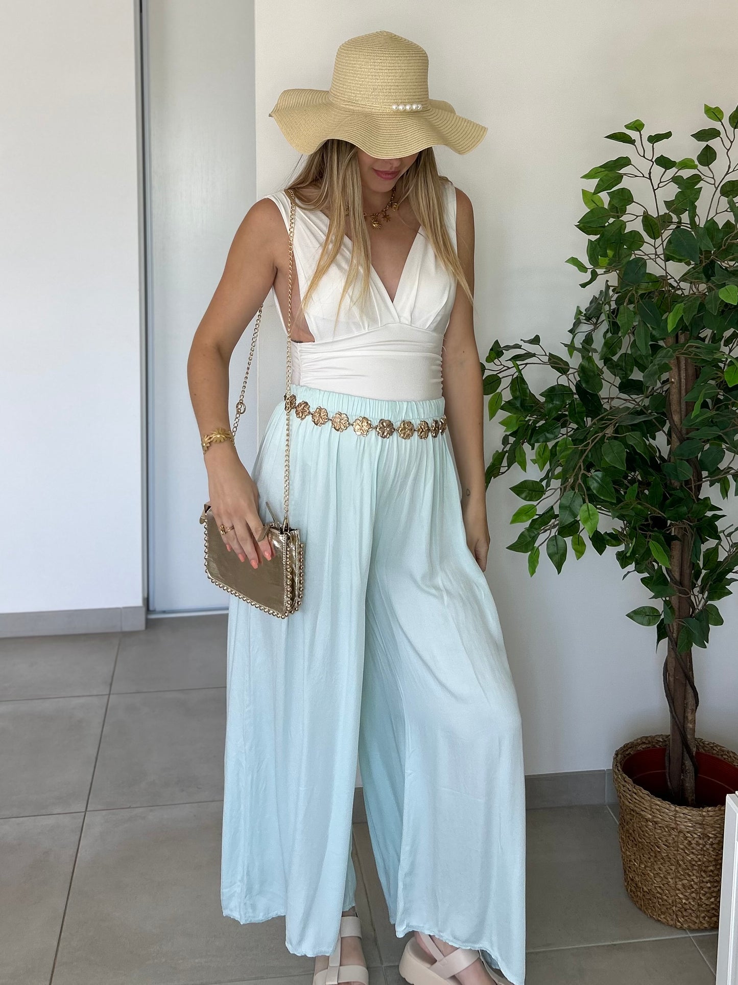 PANTALON AVA VERT D'EAU
