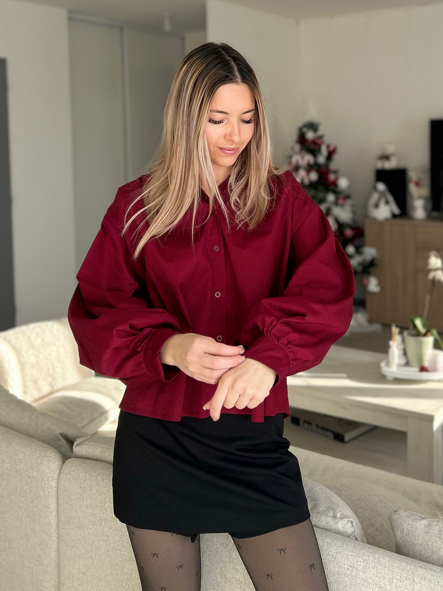 CHEMISE INAYA BORDEAUX