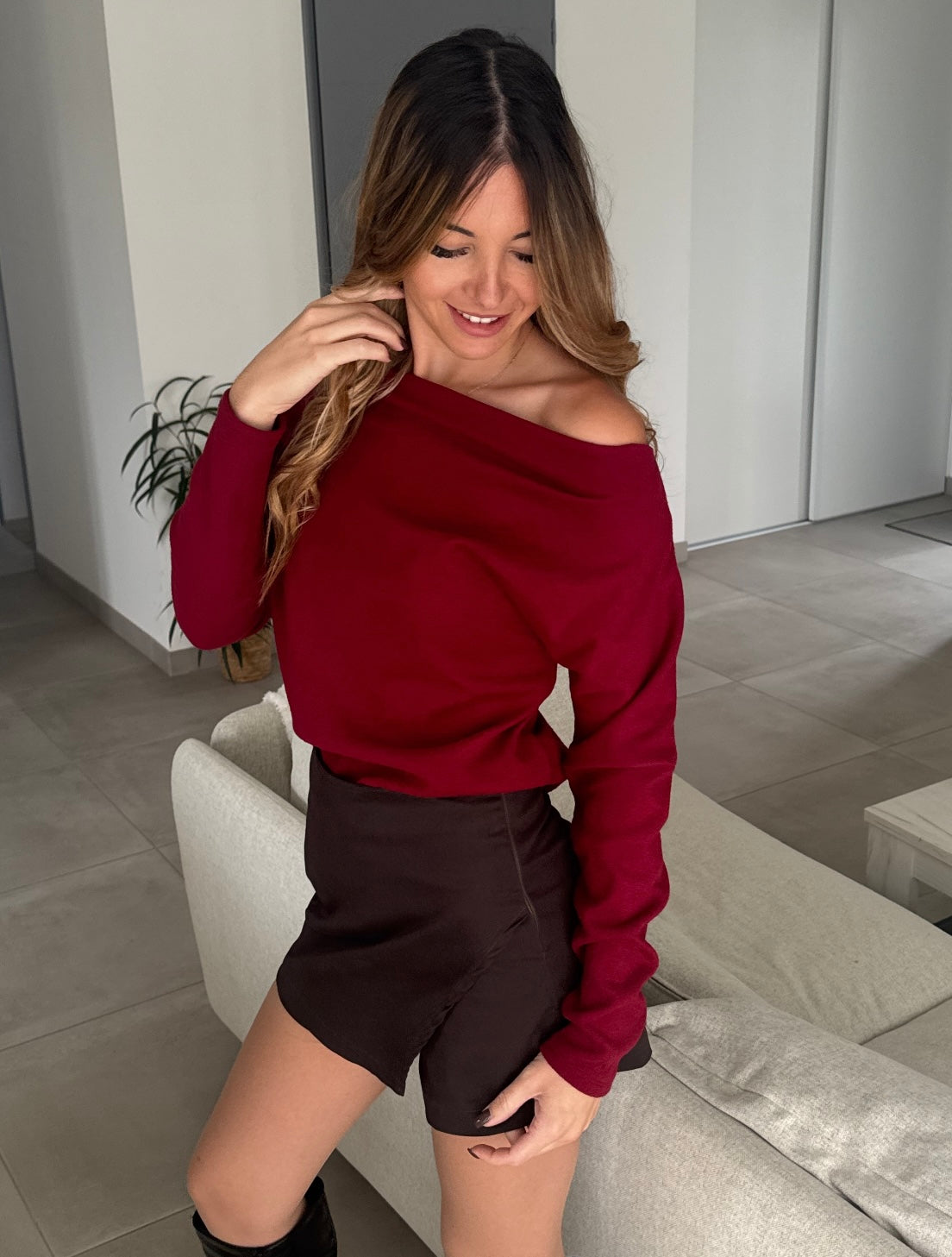 PULL ALIX BORDEAUX
