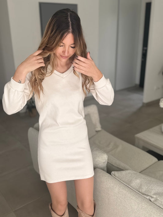 ROBE PULL SERENA BLANC