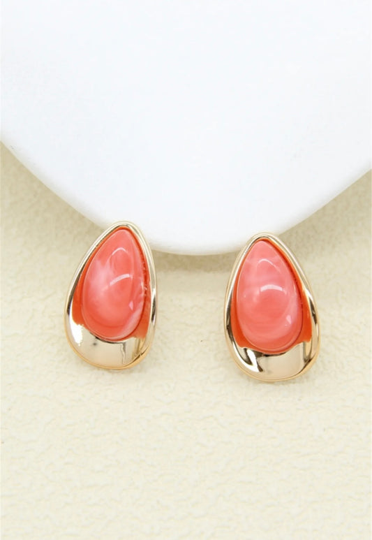BOUCLE D'OREILLE GOUTTE SAUMON