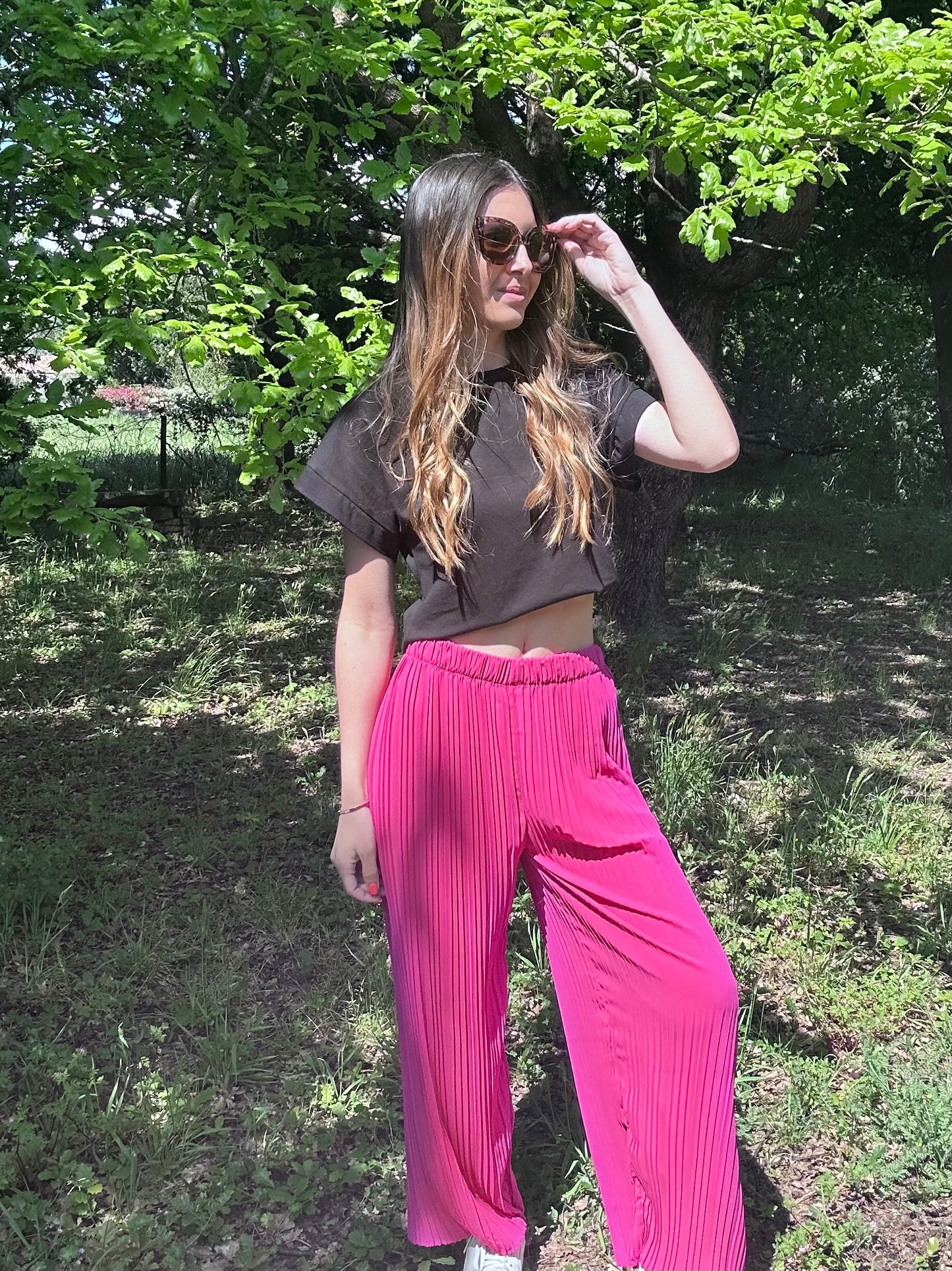 PANTALON LARA FUSHIA