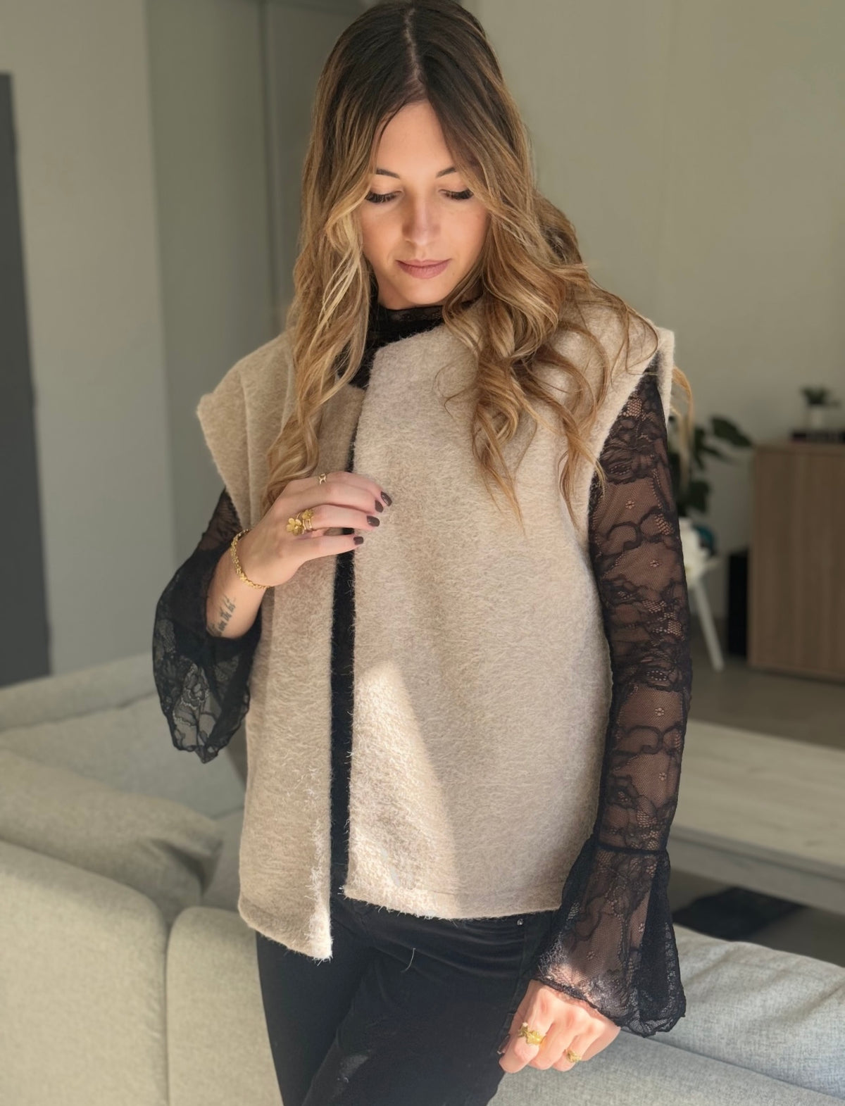 🤍 Gilet LIV – Beige