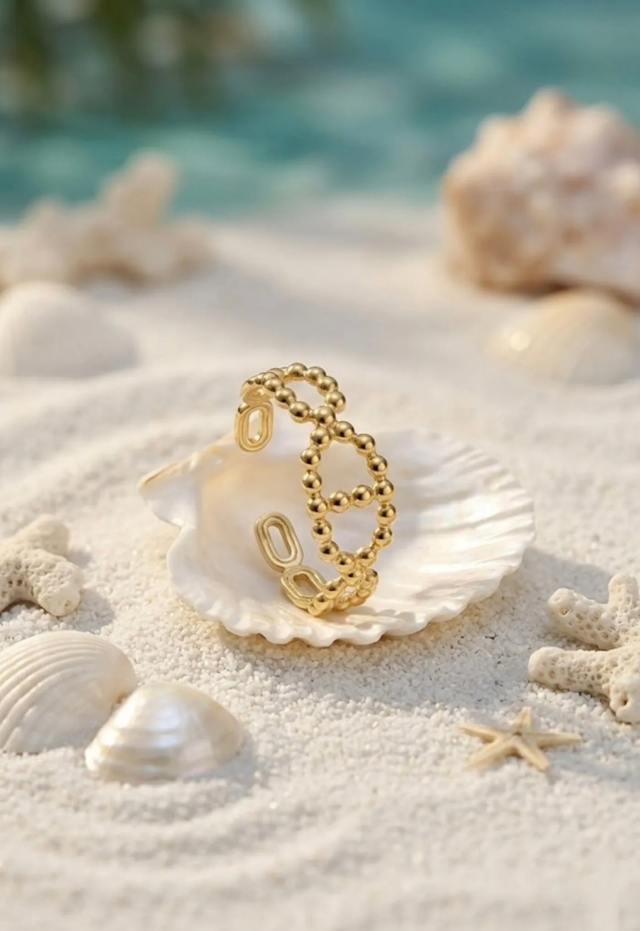 BAGUE MAILLE MARINE