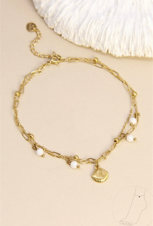 CHAINE DE CHEVILLE COQUILLAGE
