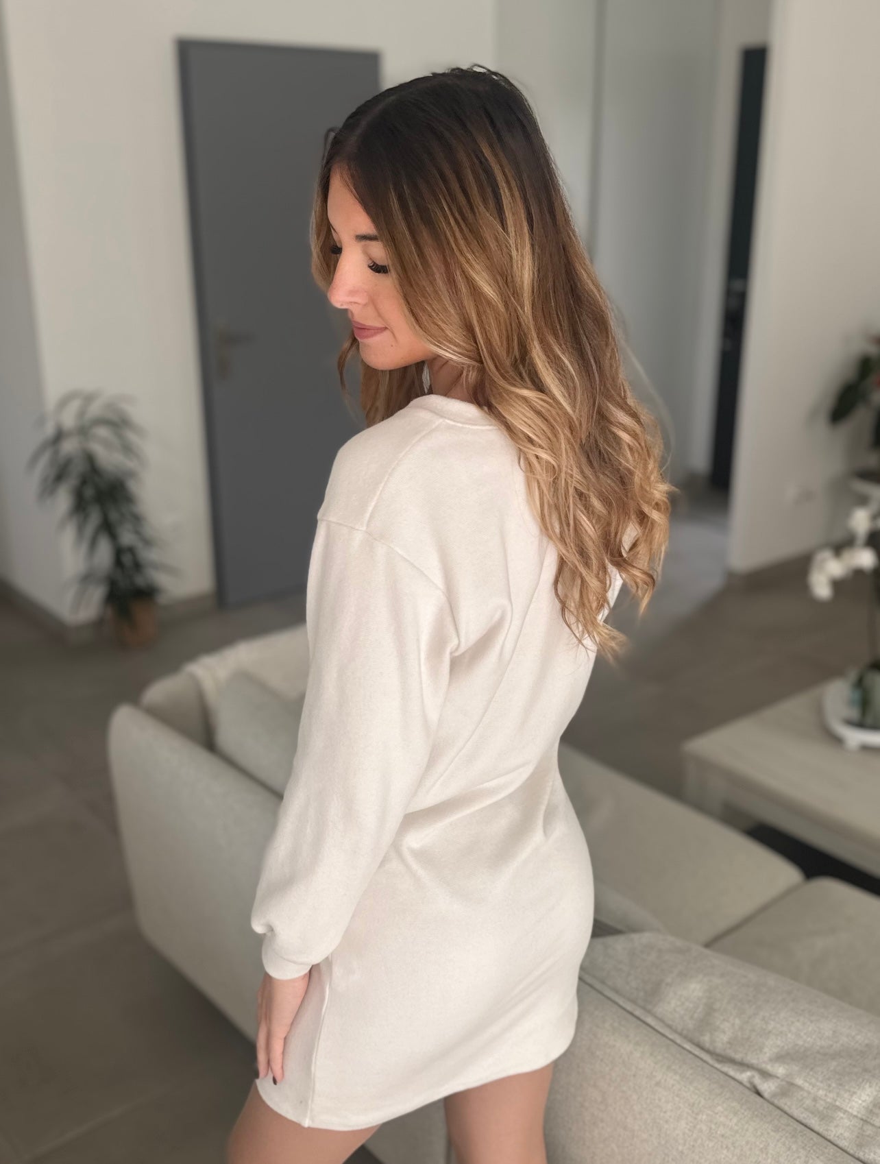 ROBE PULL SERENA BLANC