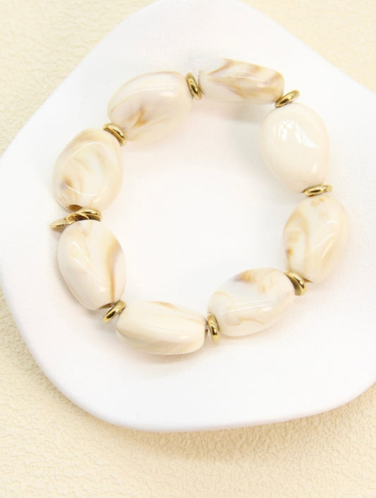 BRACELET RESINE BLANC